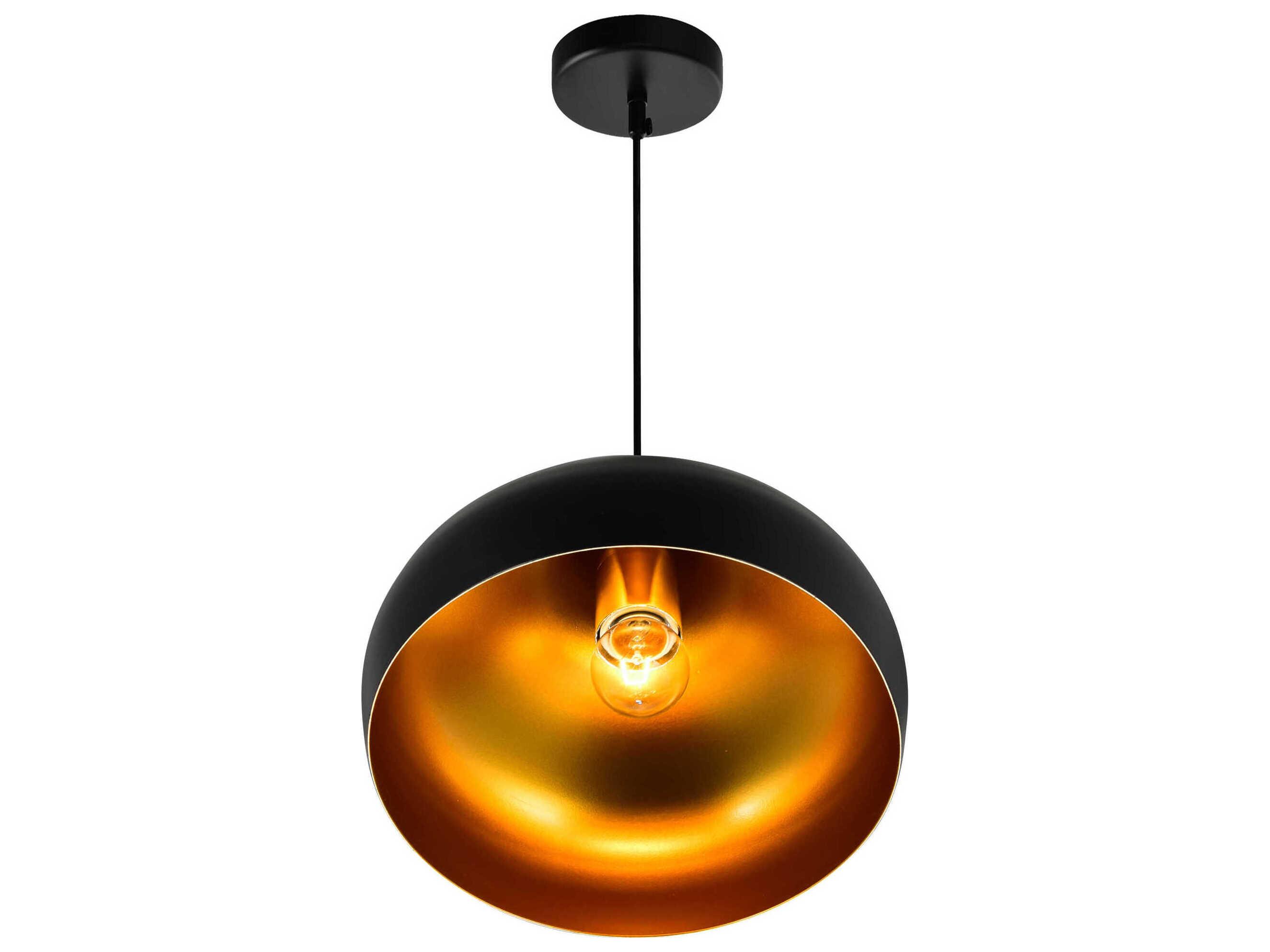 CWI Lighting Dynamic 1-Light Black Pendant