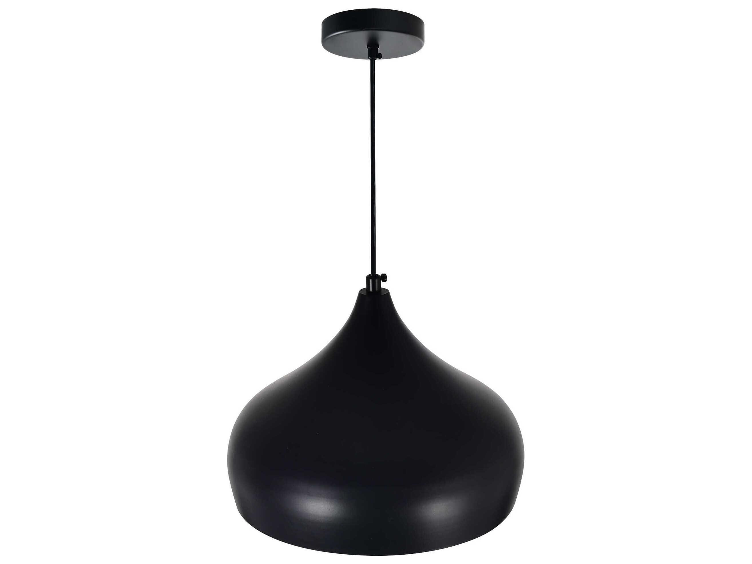 CWI Lighting Dynamic 1-Light Black Pendant