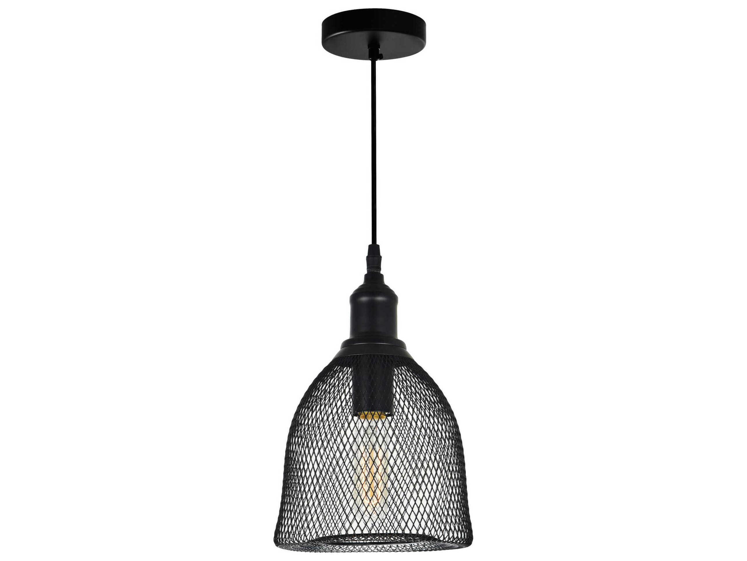 CWI Lighting Drea 1-Light Black Mini Pendant