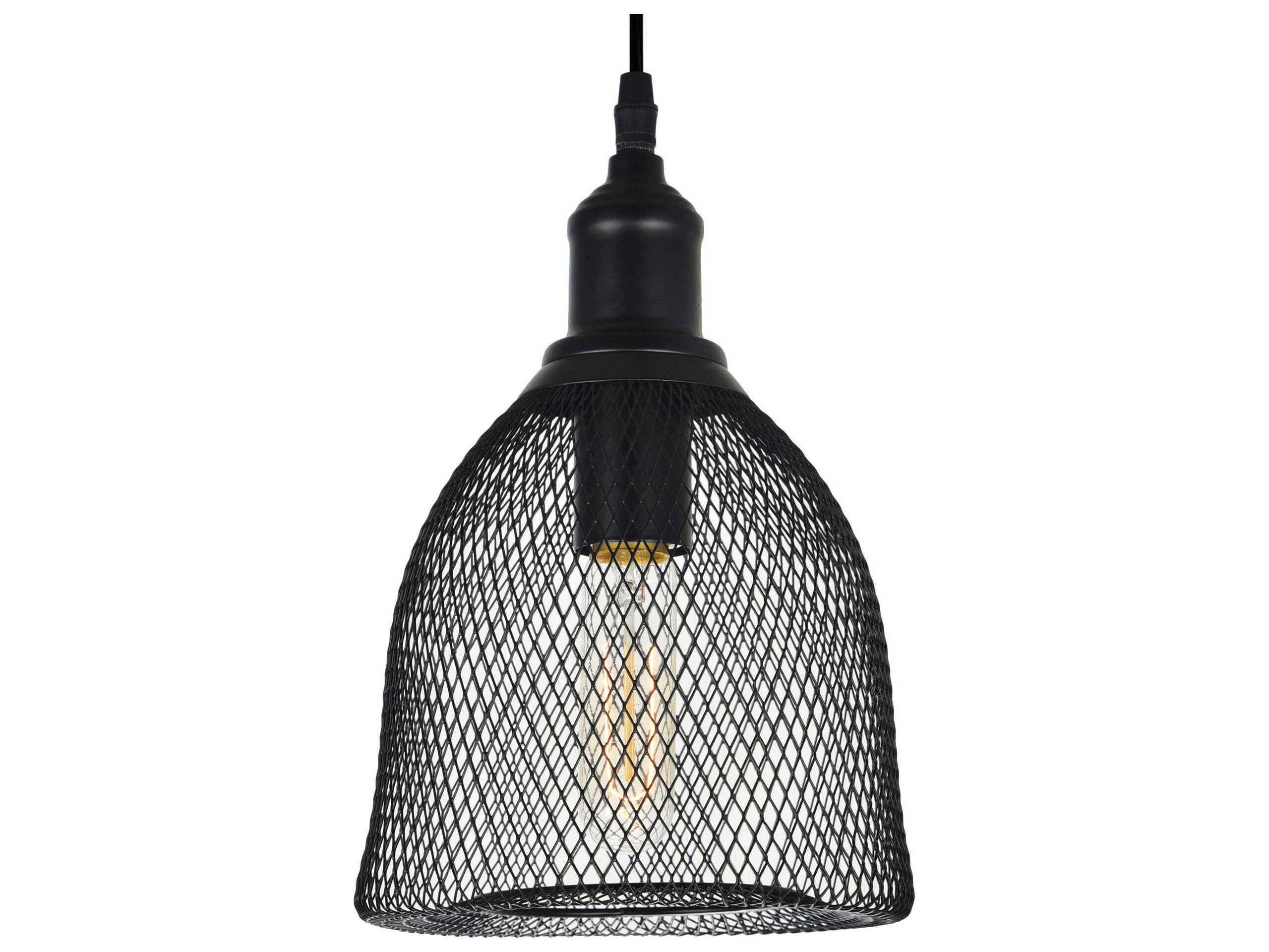 CWI Lighting Drea 1-Light Black Mini Pendant