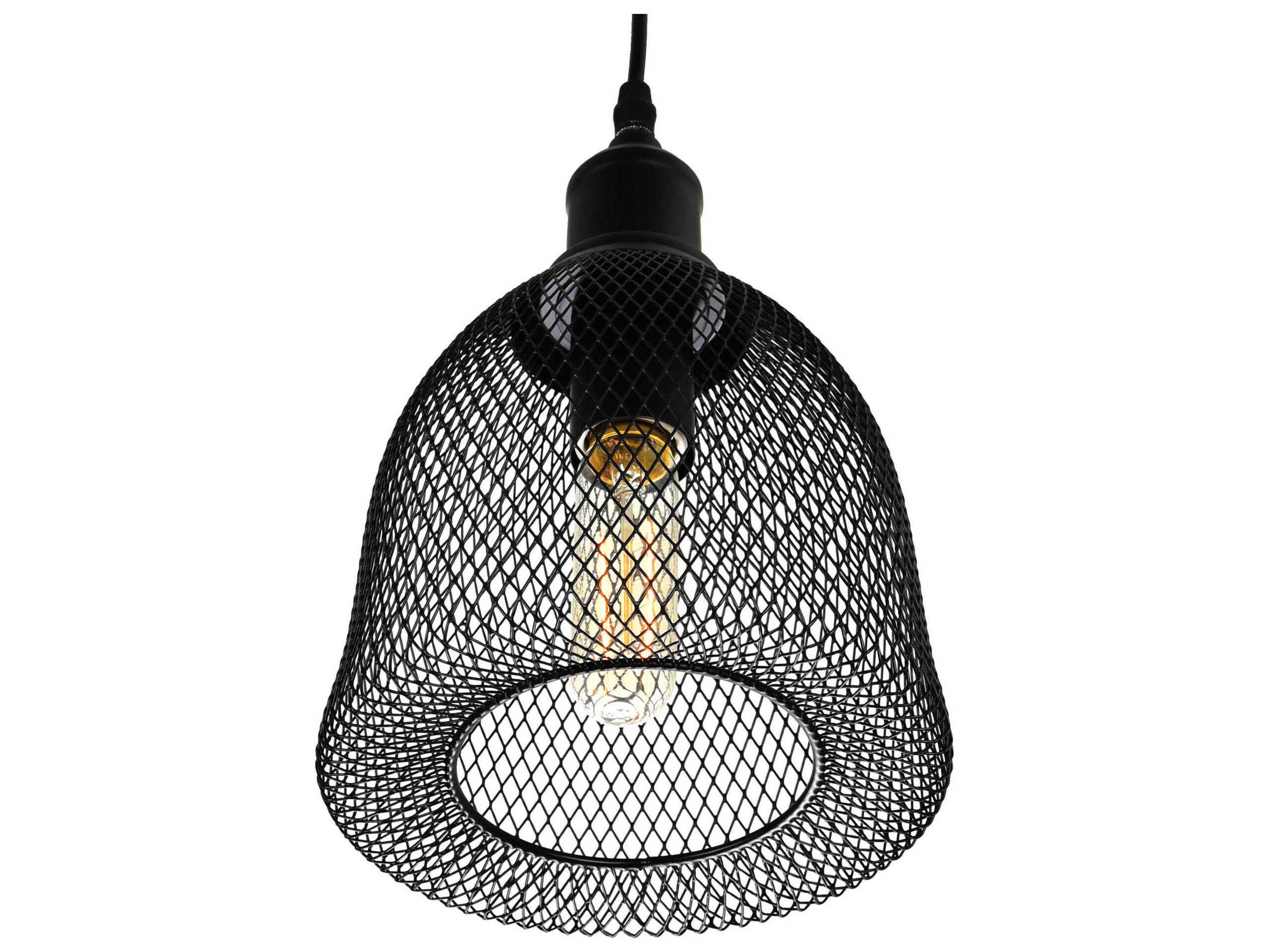 CWI Lighting Drea 1-Light Black Mini Pendant