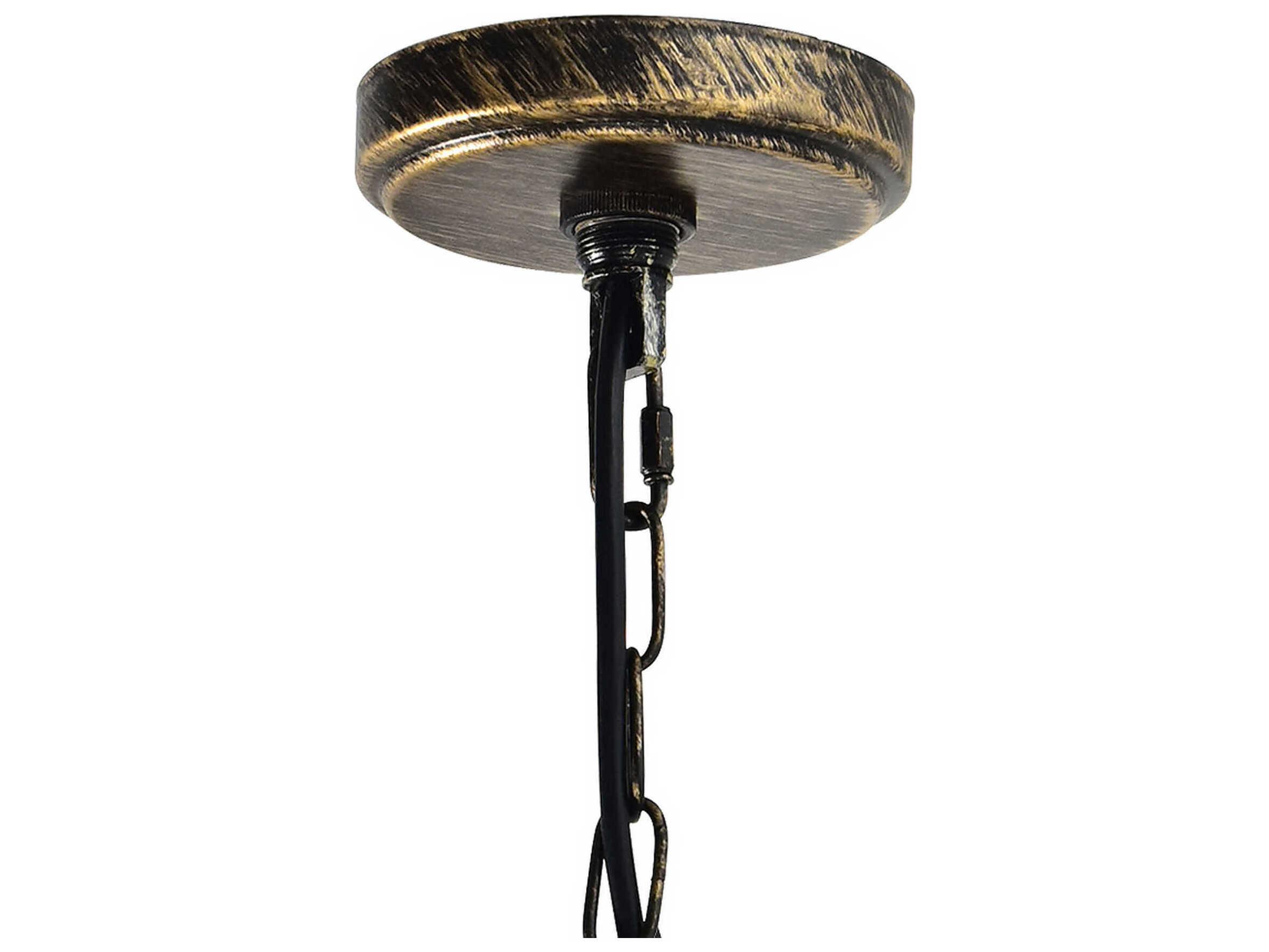 CWI Lighting Amazon 4-Light Antique Forged Copper Geometric Pendant