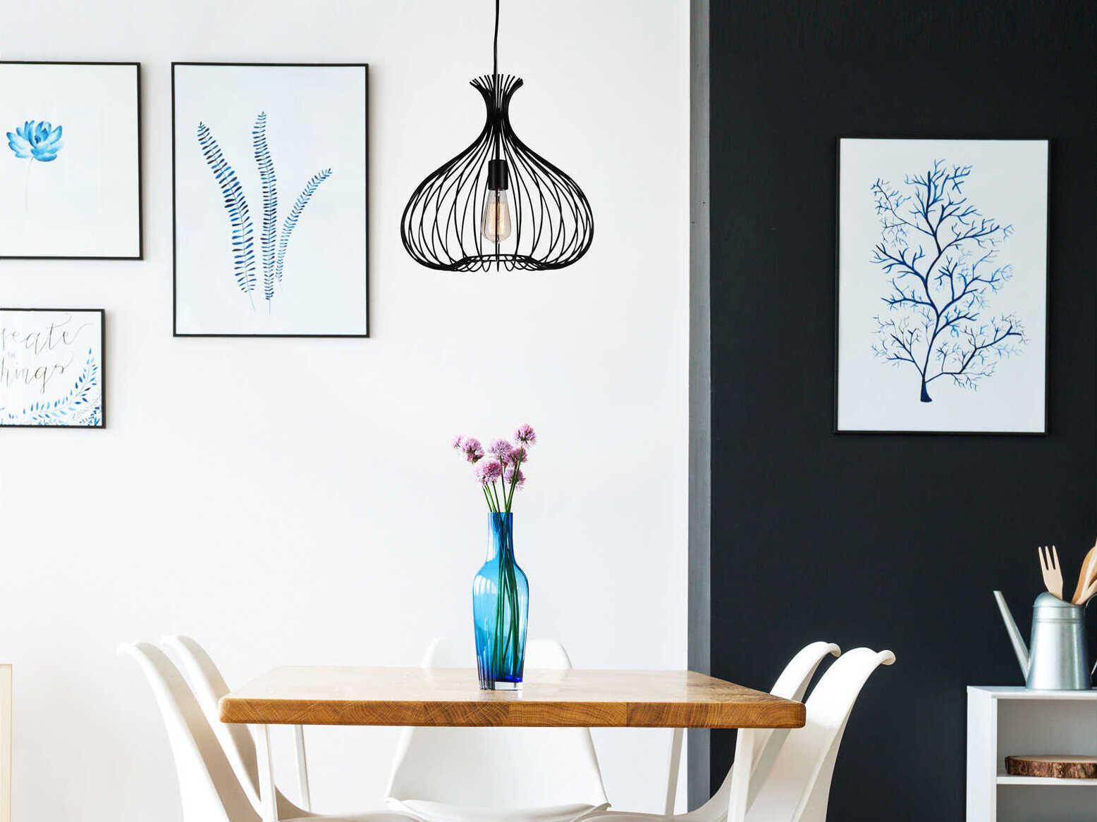 CWI Lighting Darleen 1-Light Black Pendant