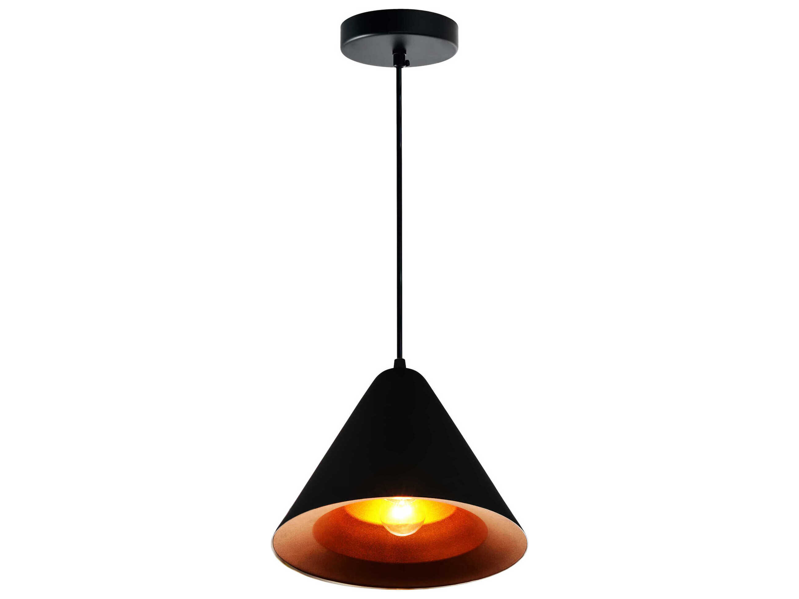 CWI Lighting Keila 1-Light Black Mini Pendant