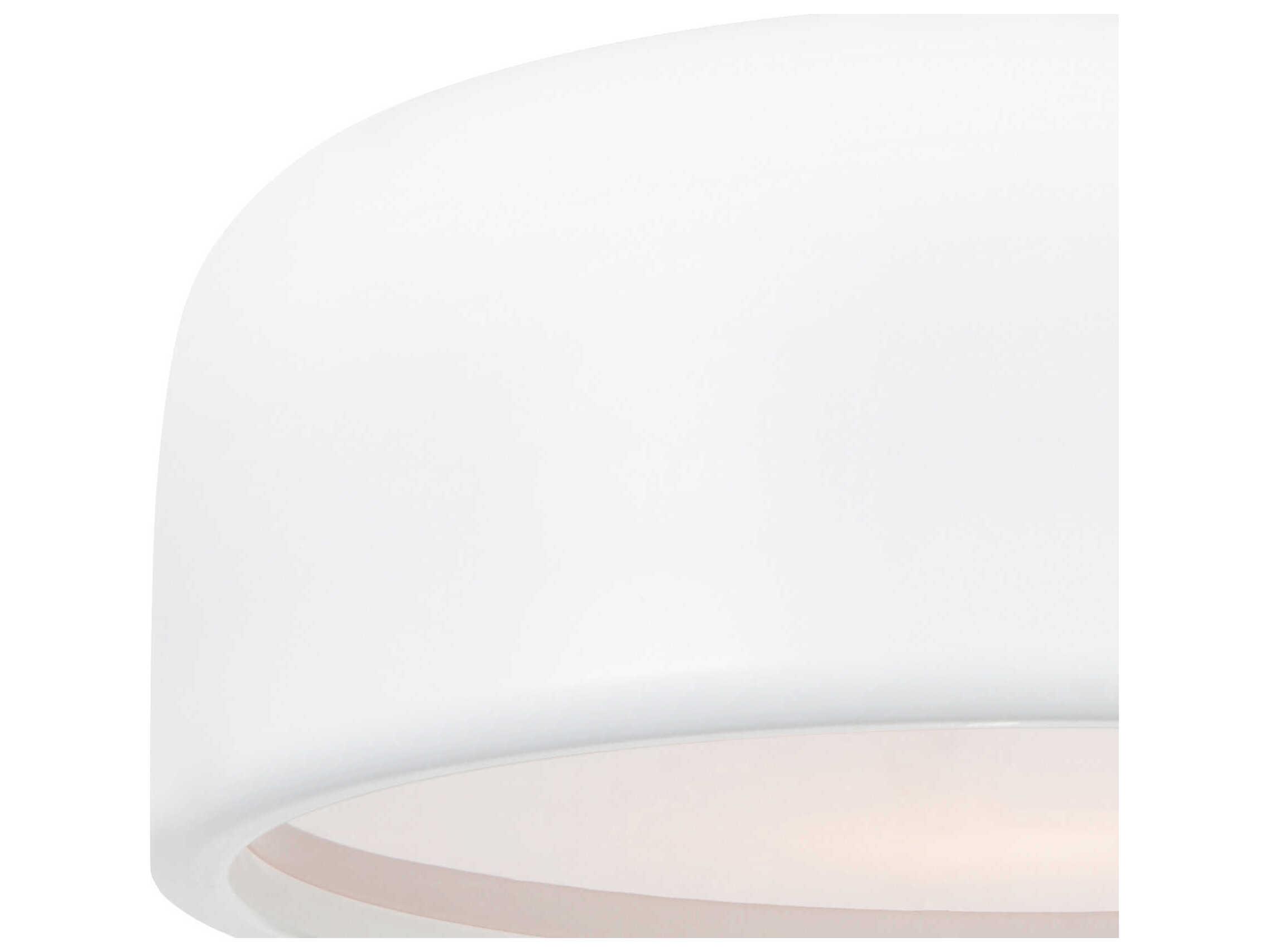 CWI Lighting Campton 2-Light White Flush Mount