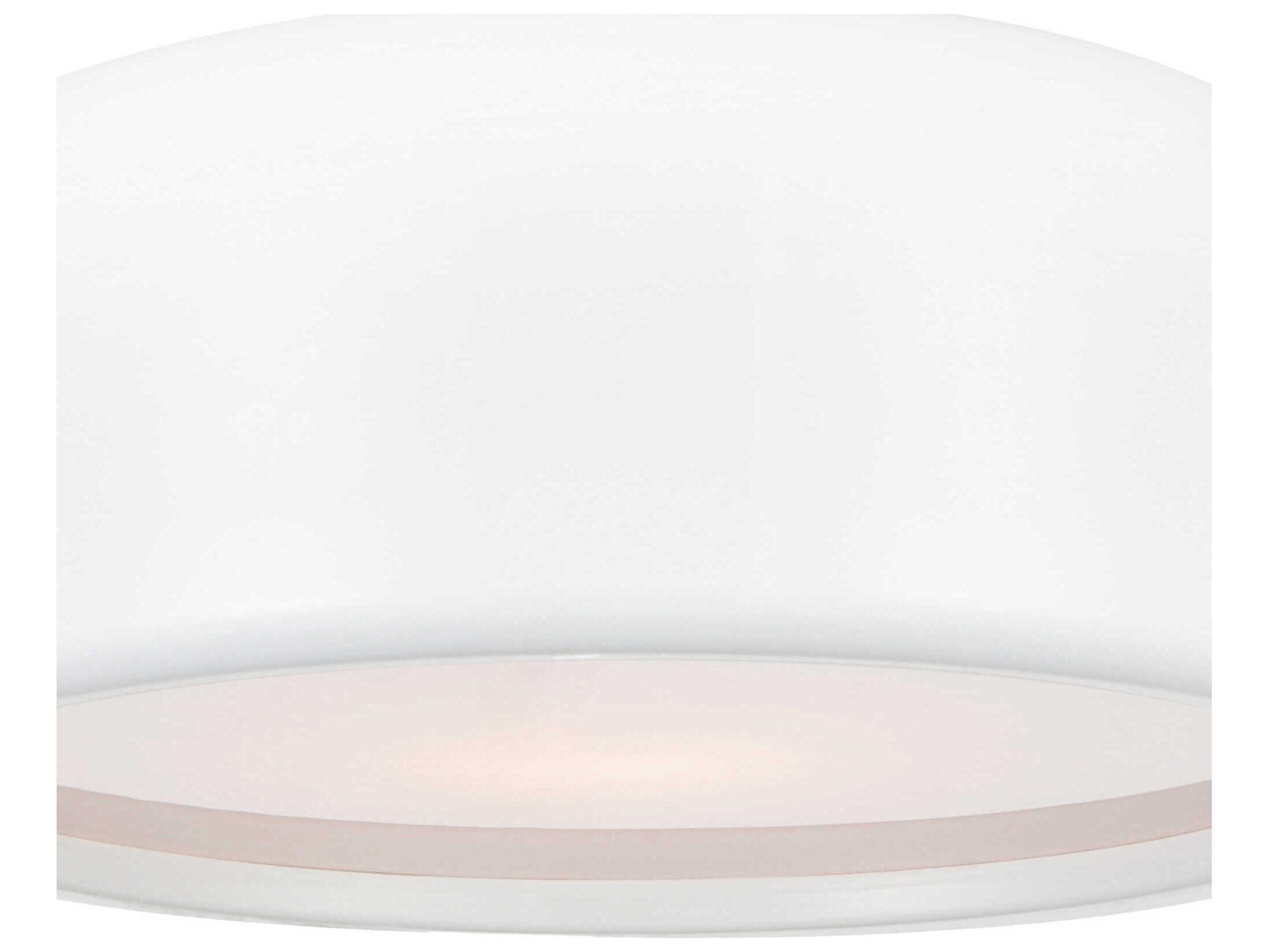 CWI Lighting Campton 2-Light White Flush Mount