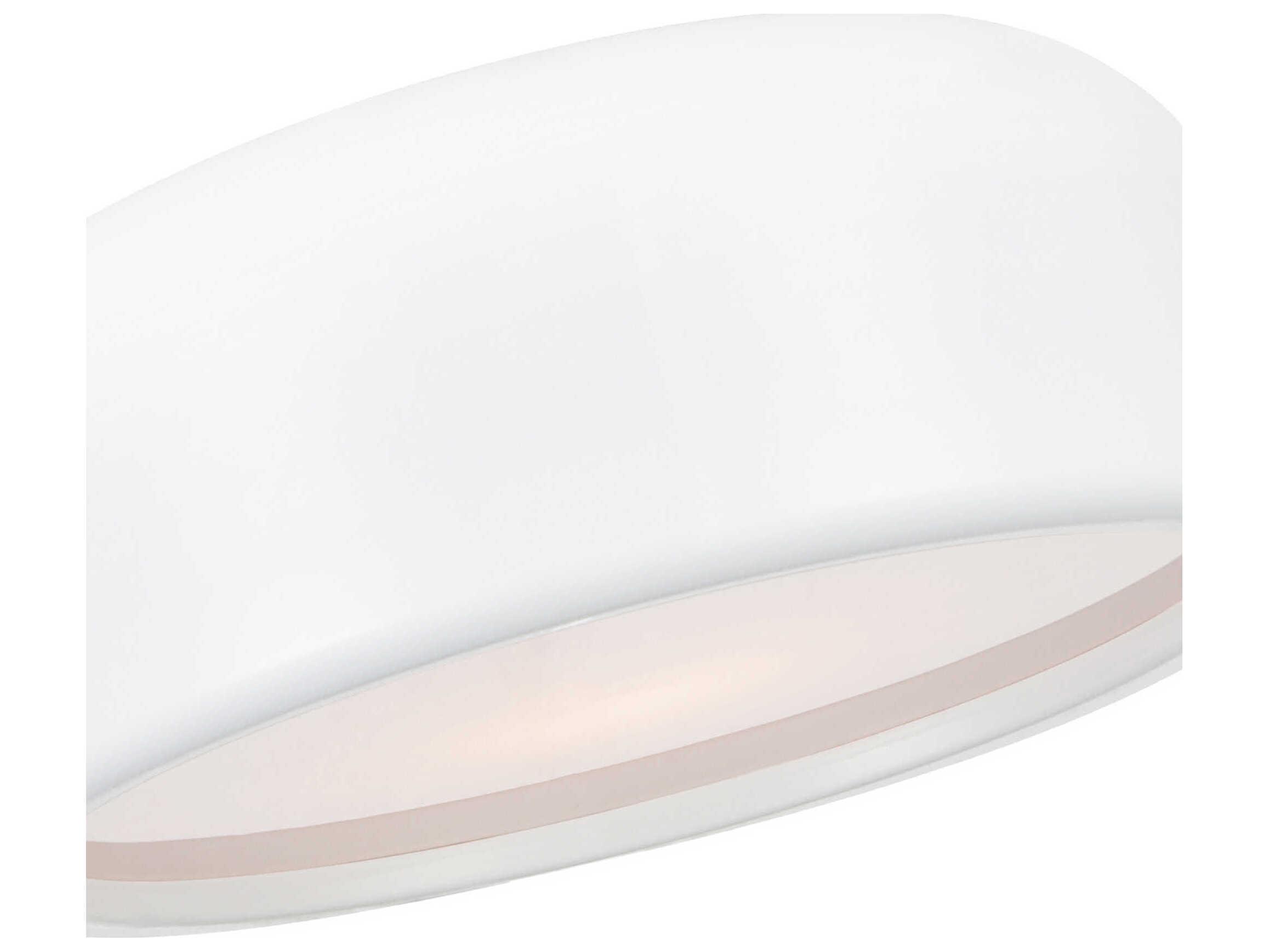 CWI Lighting Campton 2-Light White Flush Mount