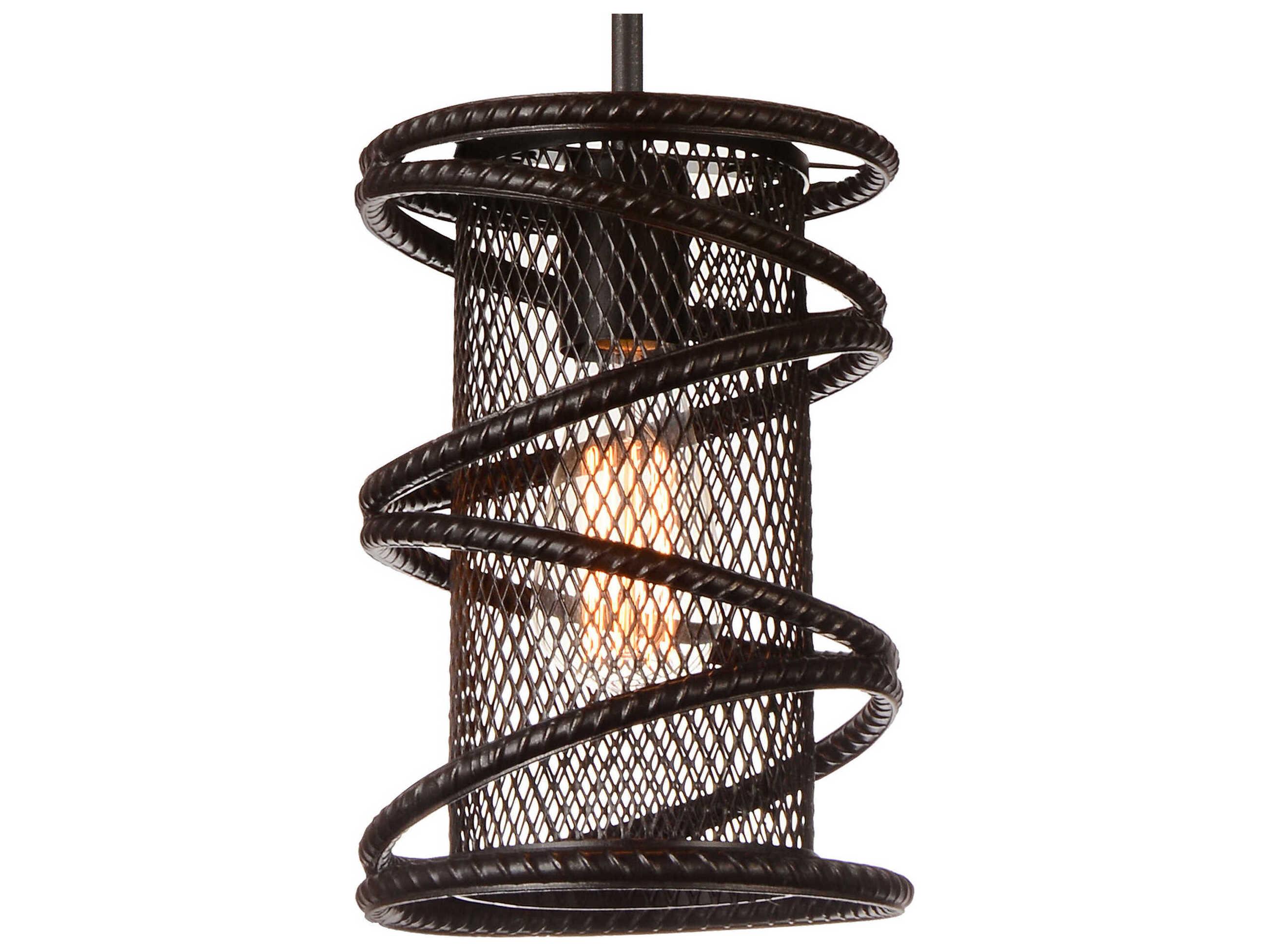 CWI Lighting Darya 1-Light Brown Cylinder Mini Pendant
