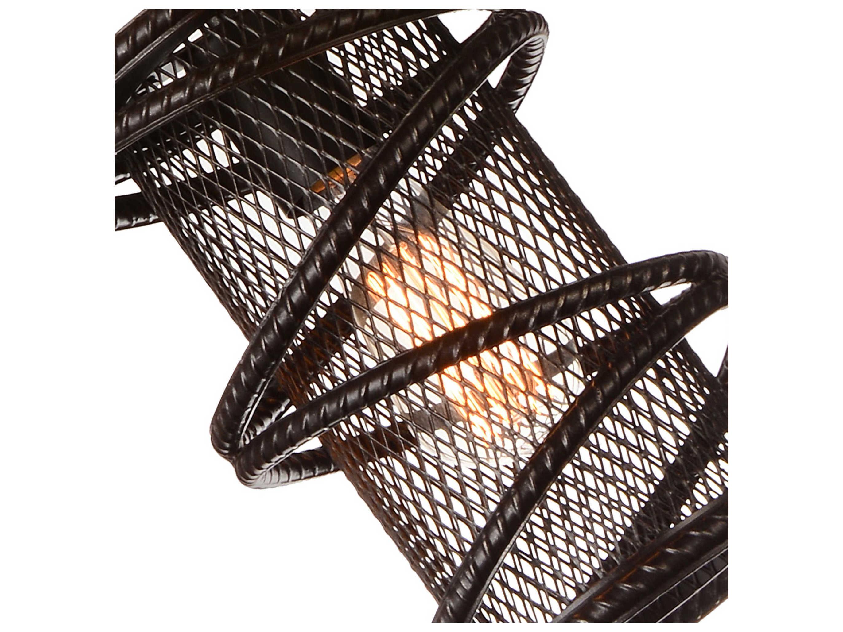 CWI Lighting Darya 1-Light Brown Cylinder Mini Pendant