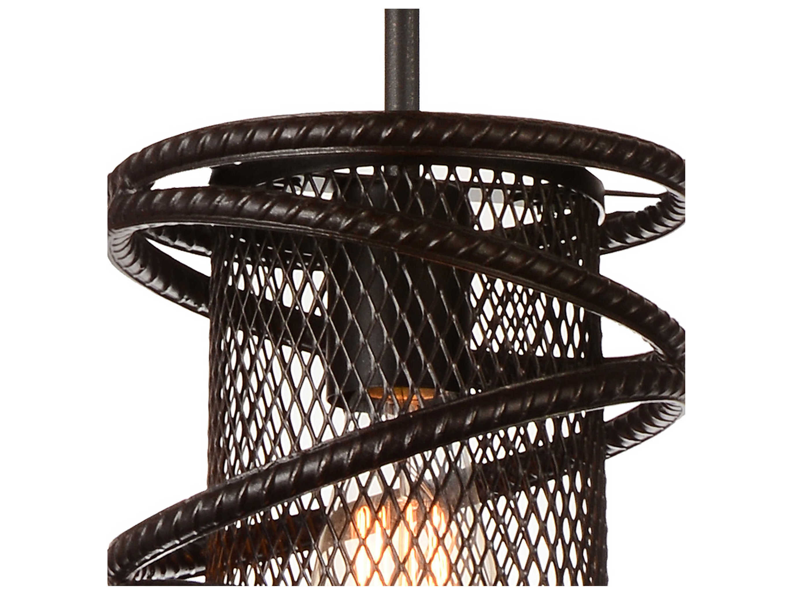 CWI Lighting Darya 1-Light Brown Cylinder Mini Pendant