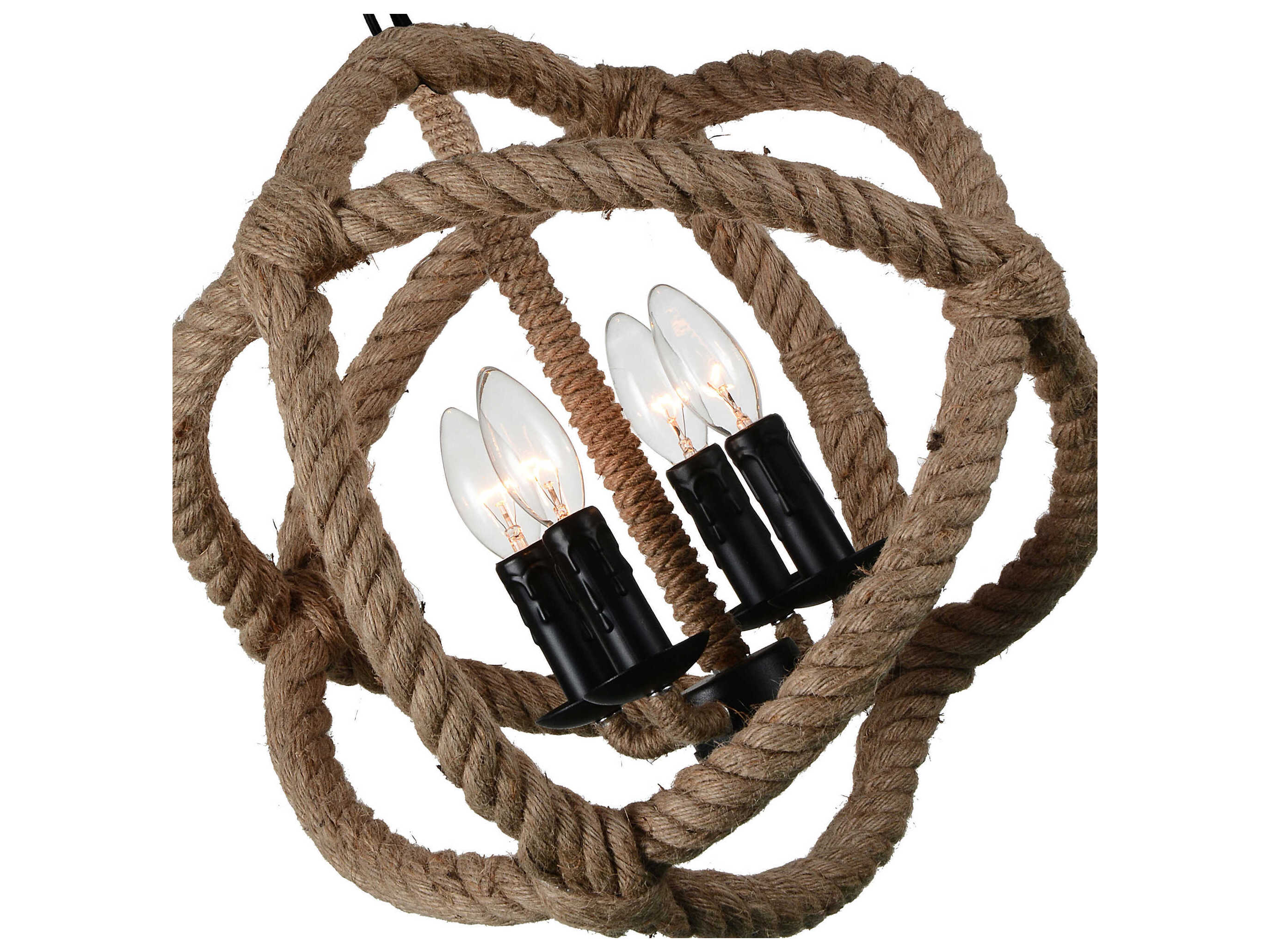 CWI Lighting Padma 4-Light Black Pendant