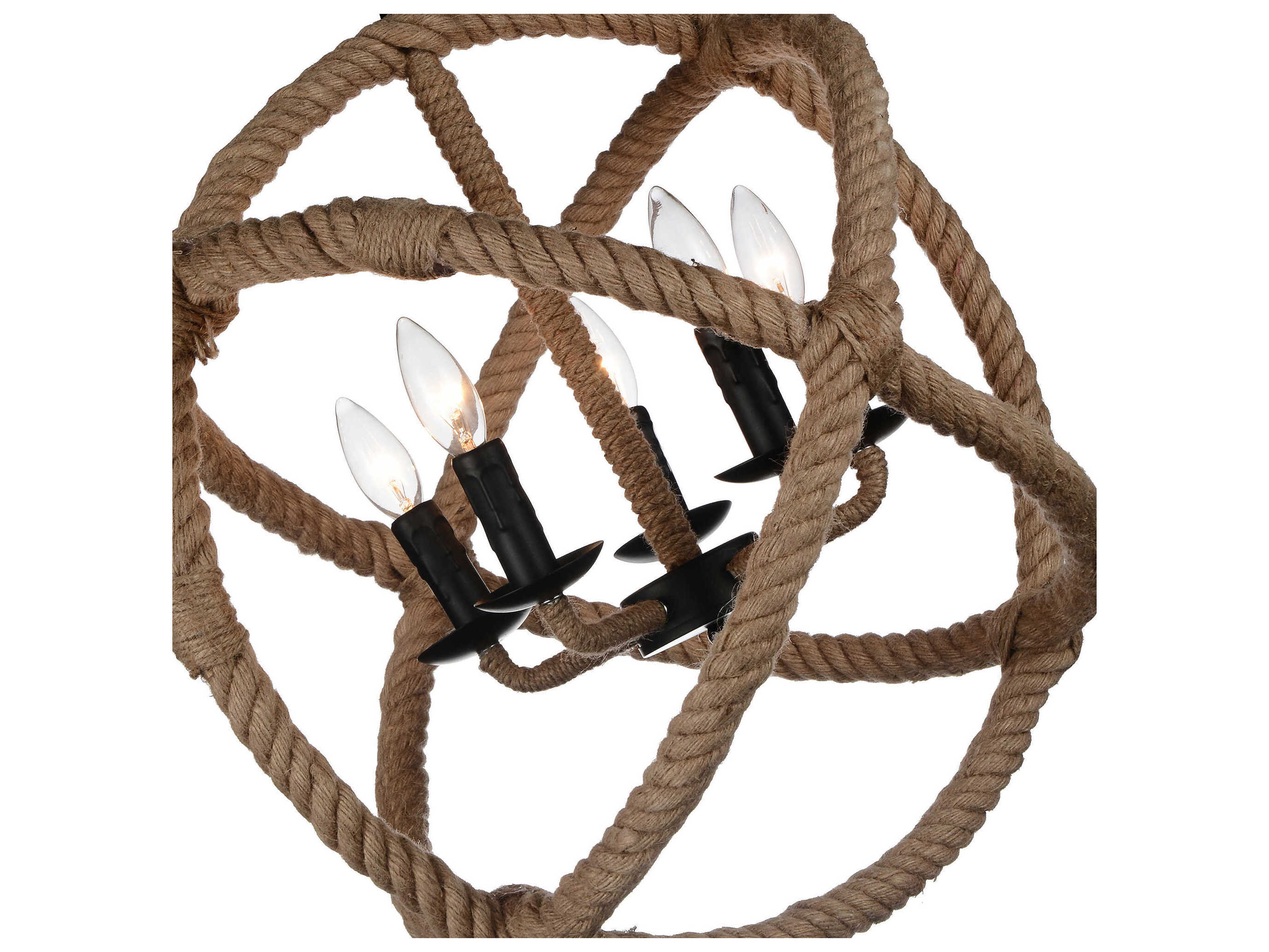 CWI Lighting Padma 5-Light Black Pendant