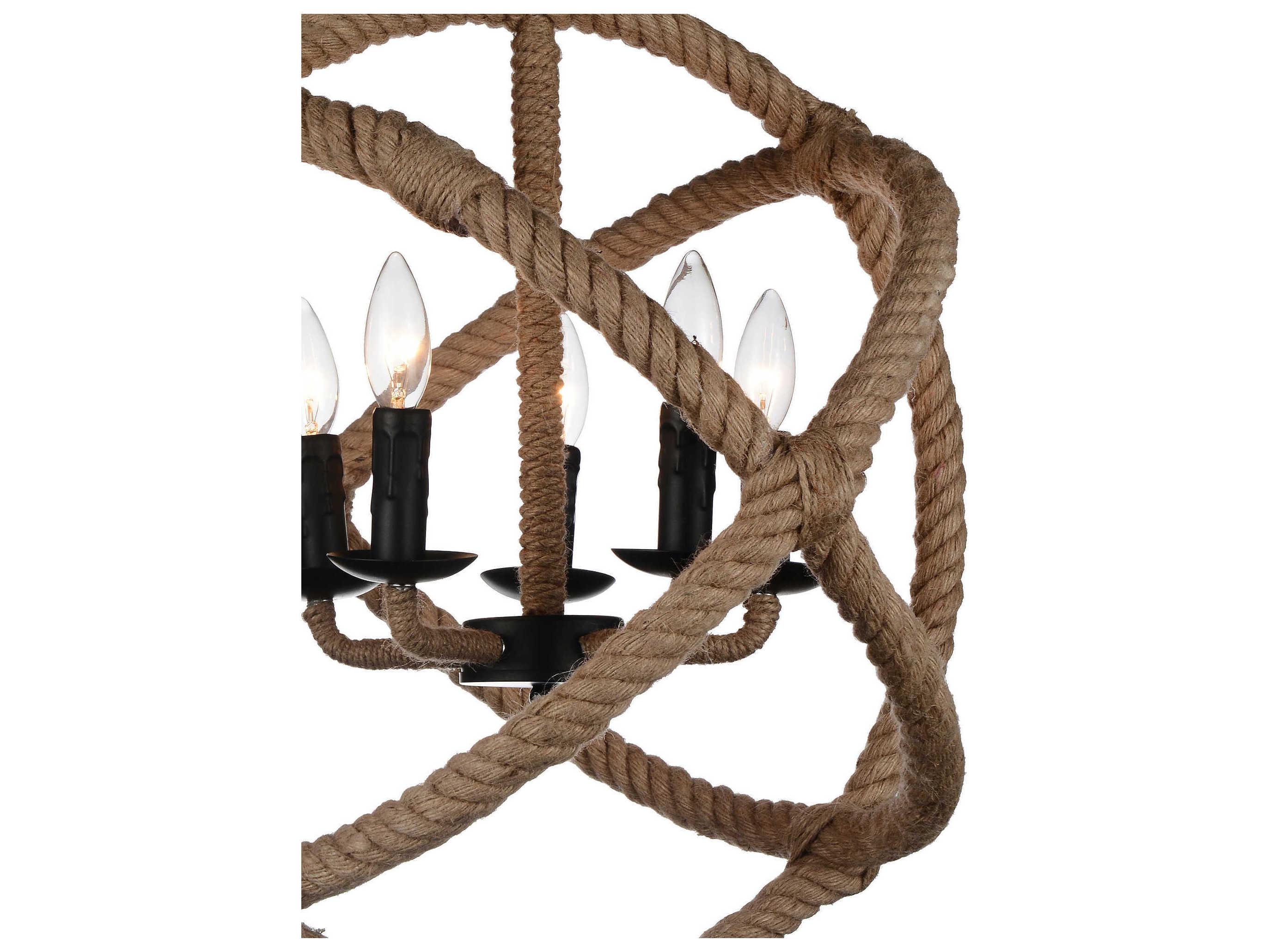 CWI Lighting Padma 5-Light Black Pendant