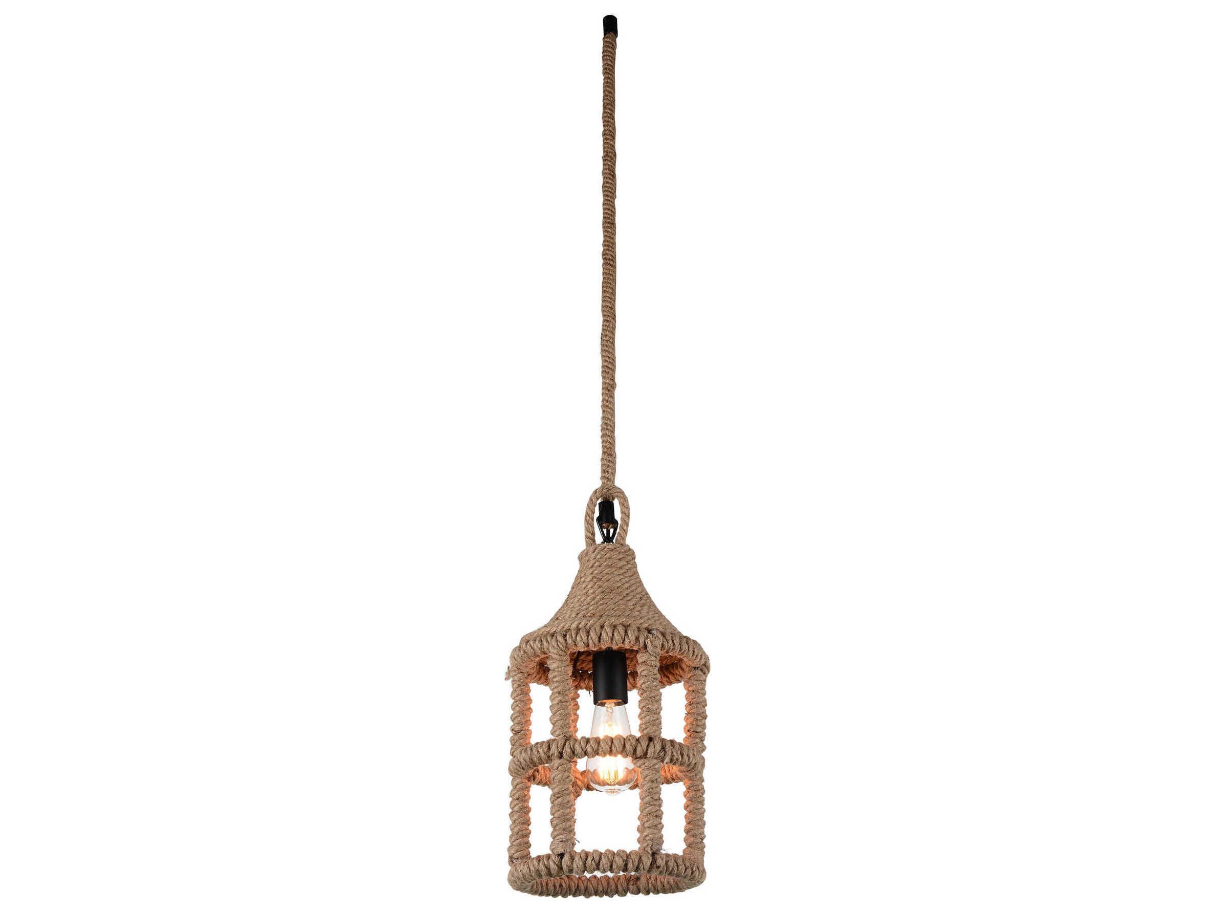 CWI Lighting Padma 1-Light Black Mini Pendant