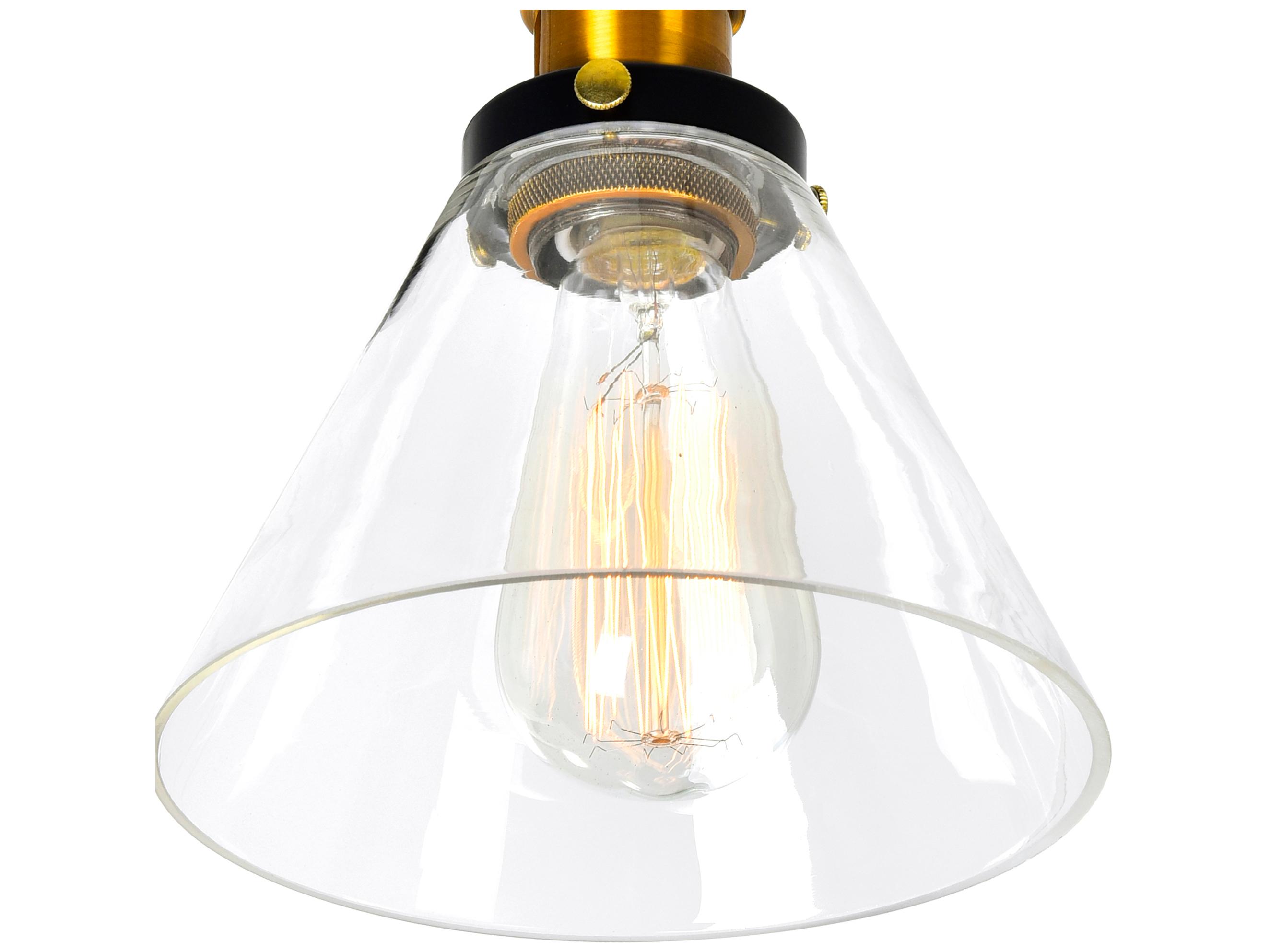 CWI Lighting Eustis 2-Light Black Gold Brass Vanity Light