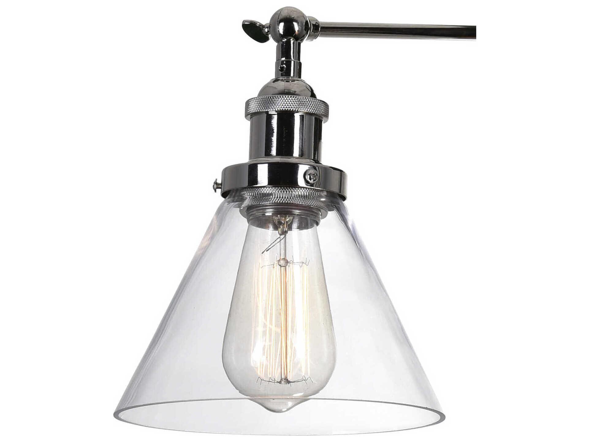 CWI Lighting Eustis 2-Light Polished Nickel Vanity Light