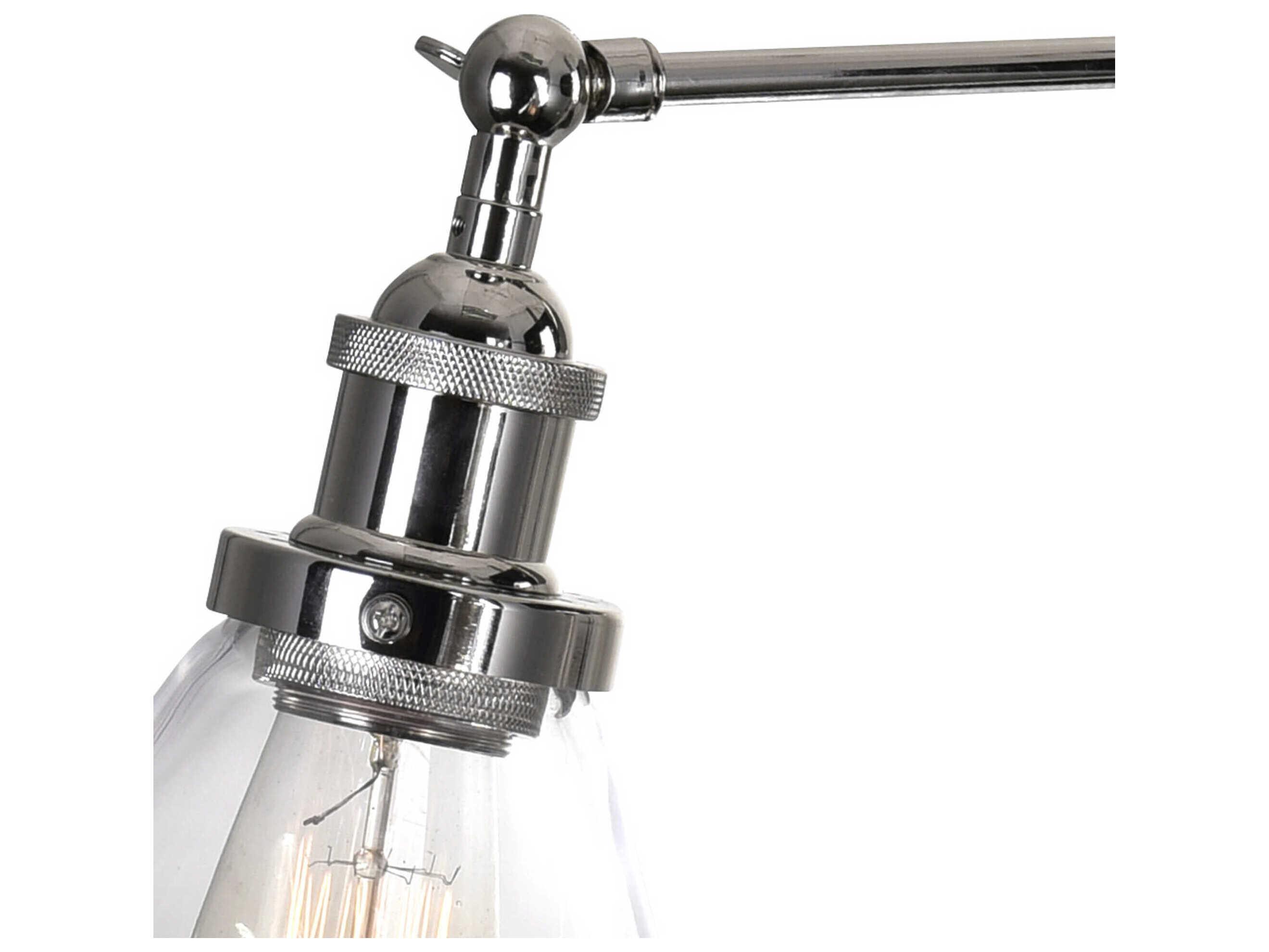 CWI Lighting Eustis 1-Light Polished Nickel Wall Sconce