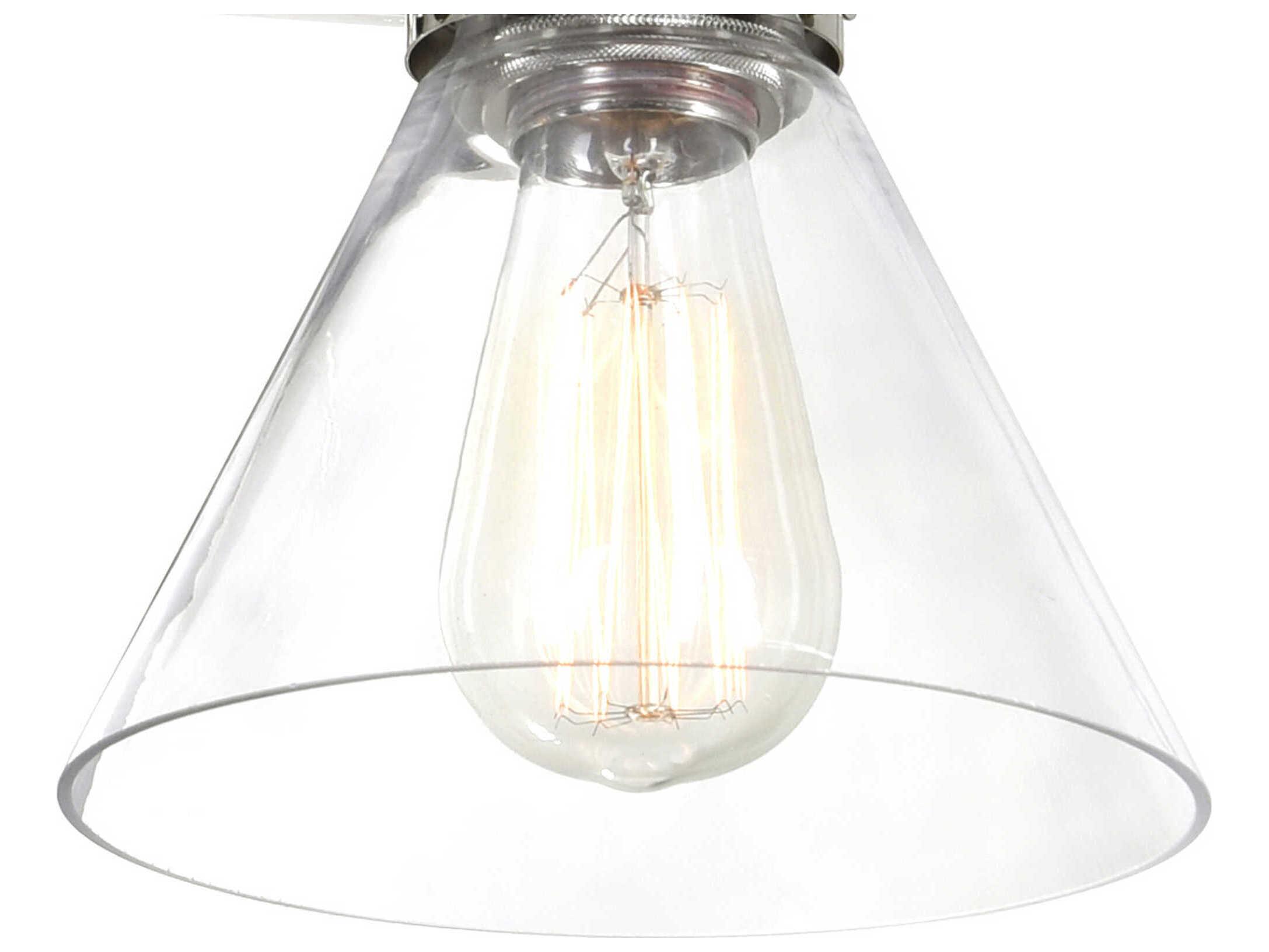 CWI Lighting Eustis 1-Light Polished Nickel Wall Sconce