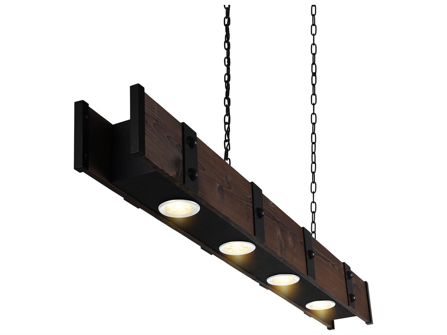 CWI Lighting Pago 4-Light Black Island Pendant
