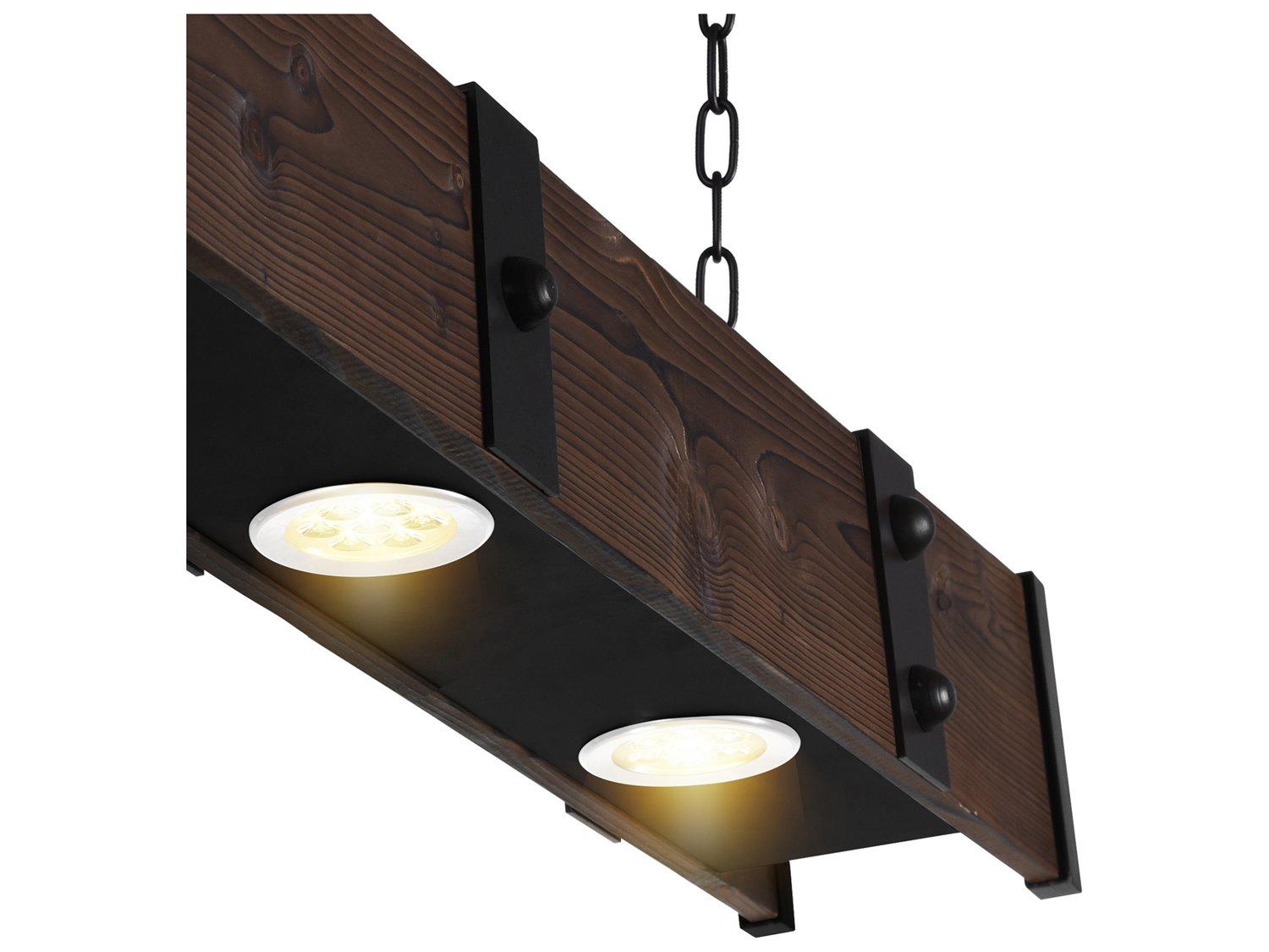 CWI Lighting Pago 4-Light Black Island Pendant