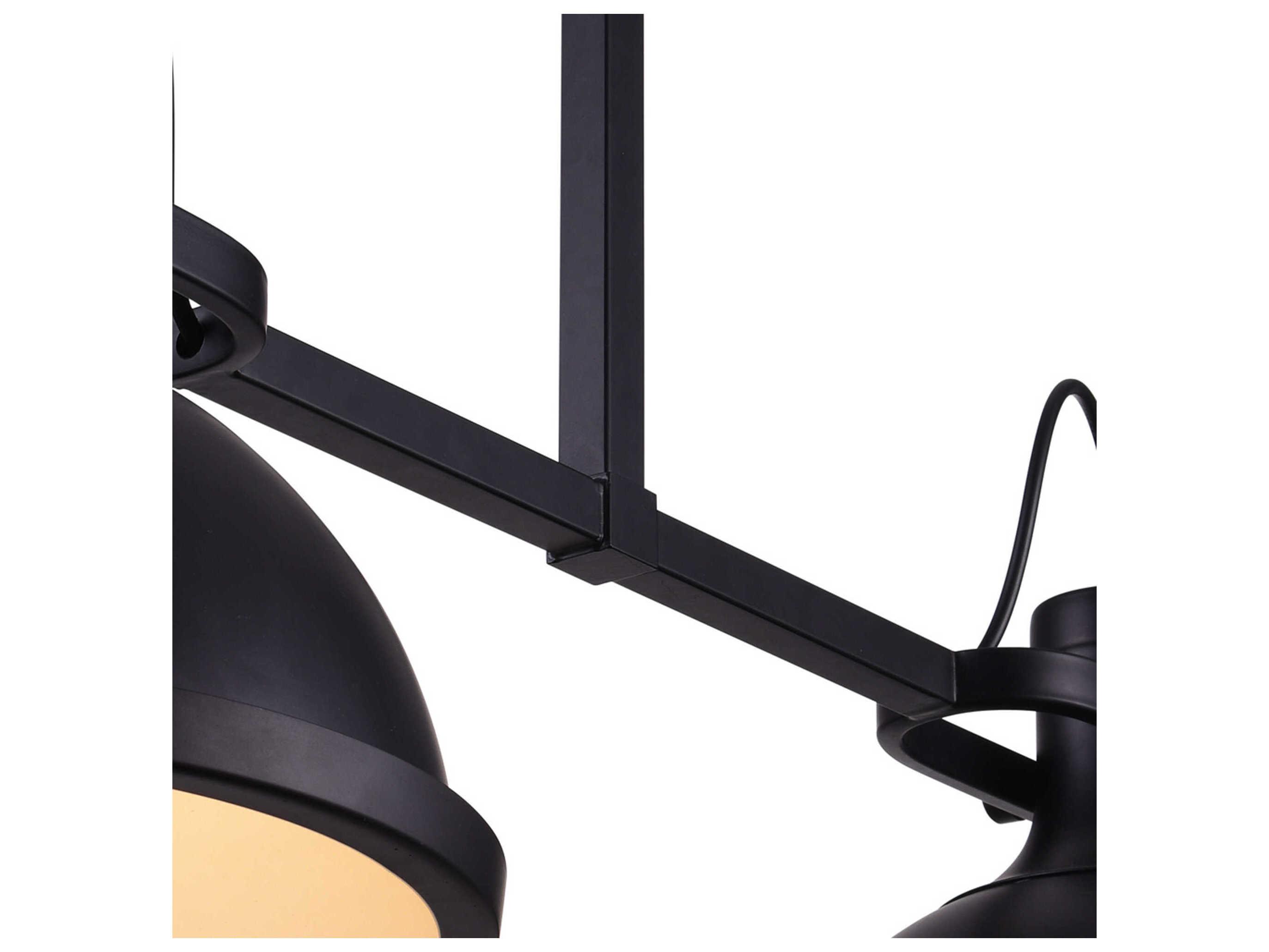 CWI Lighting Strum 3-Light Black Island Pendant
