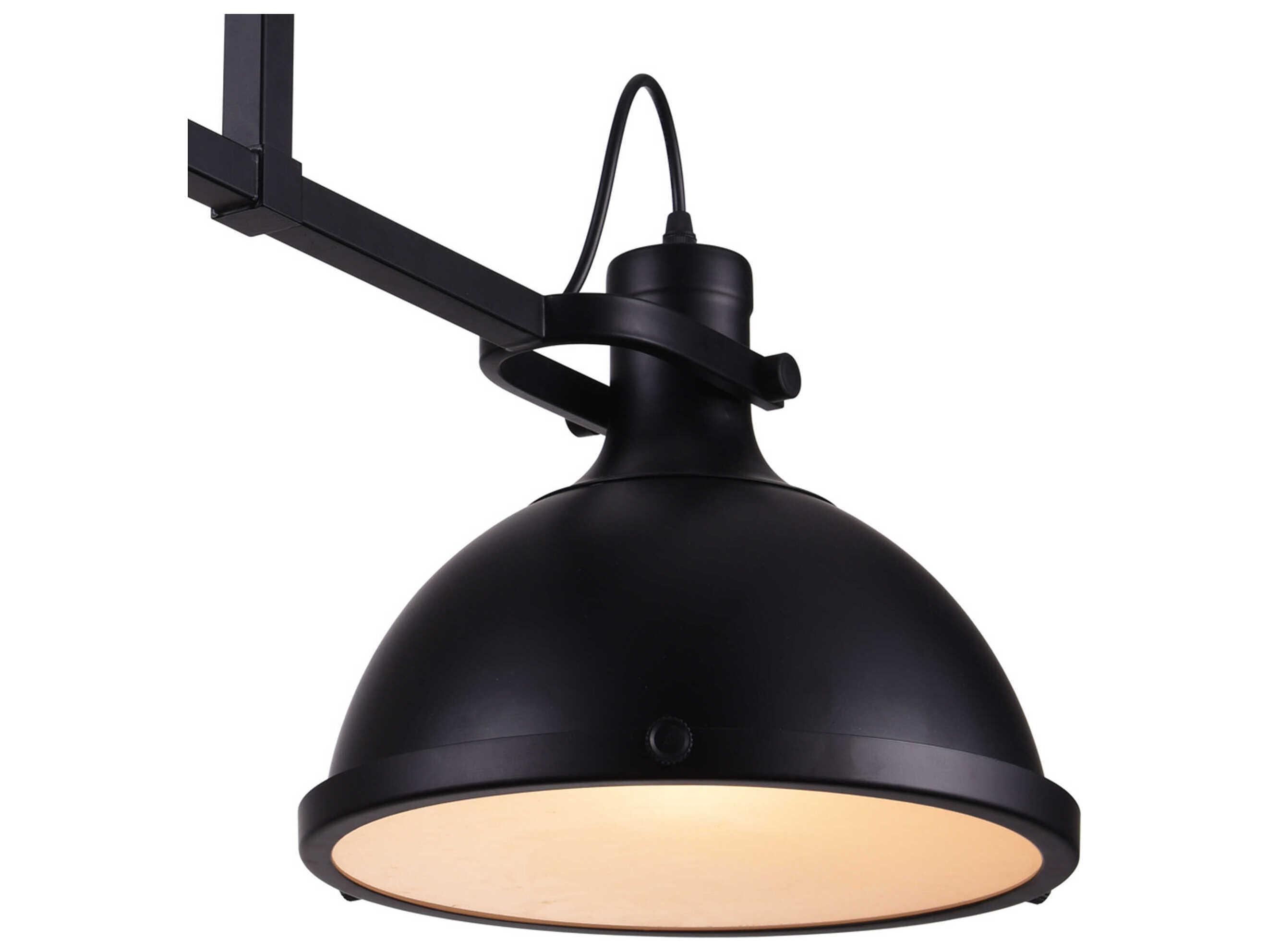 CWI Lighting Strum 3-Light Black Island Pendant