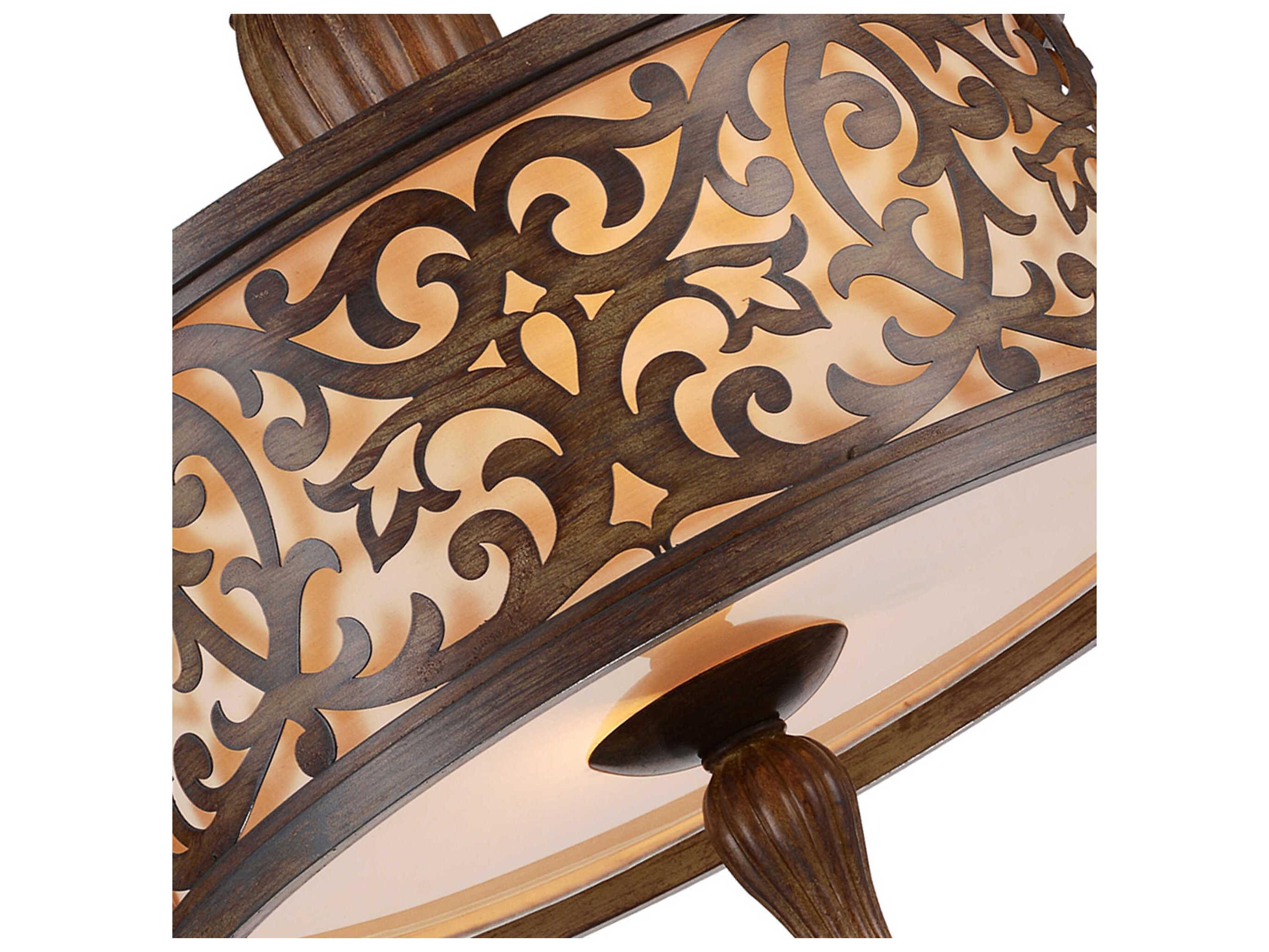 CWI Lighting Nicole 3-Light Brushed Chocolate Brown Traditional Drum Semi Flush Mount