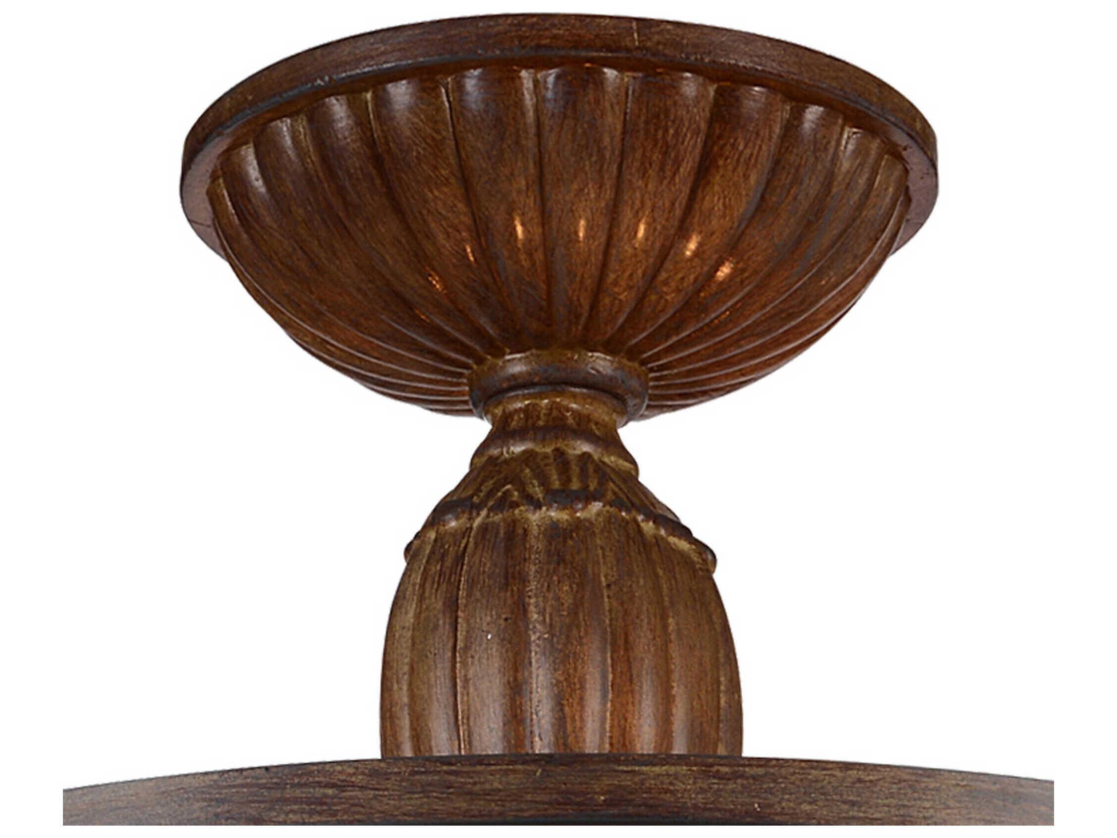 CWI Lighting Nicole 3-Light Brushed Chocolate Brown Traditional Drum Semi Flush Mount