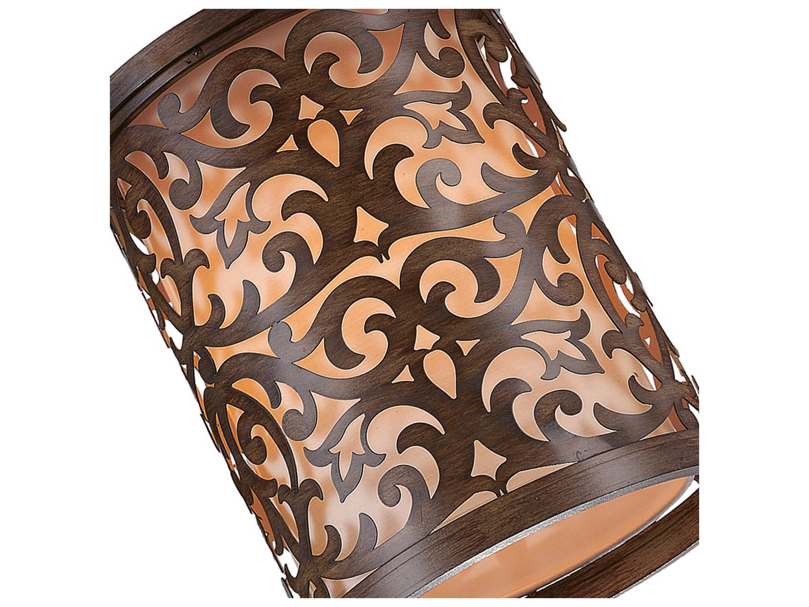 CWI Lighting Nicole 1-Light Brushed Chocolate Brown Traditional Drum Mini Pendant