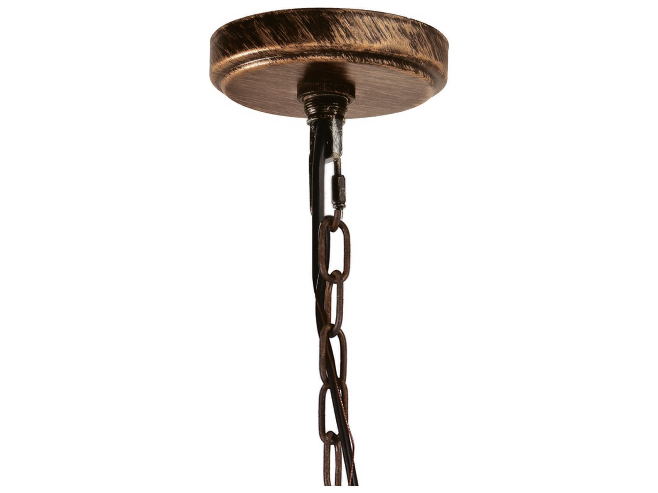 CWI Lighting Nicole 1-Light Brushed Chocolate Brown Traditional Drum Mini Pendant