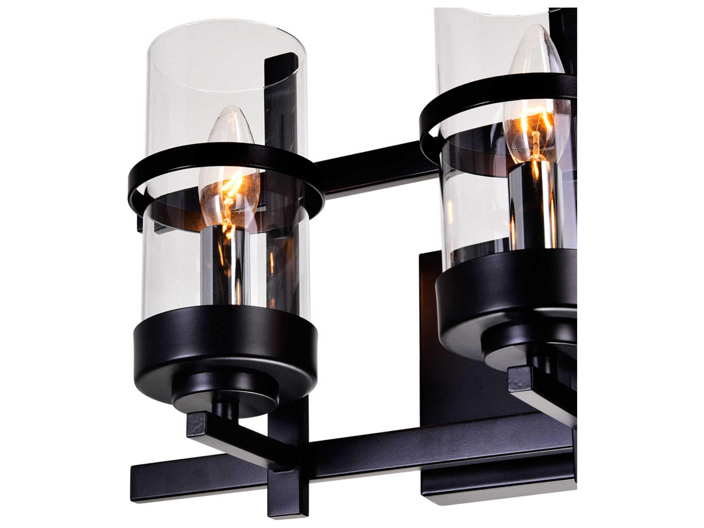 CWI Lighting Sierra 3-Light Black Vanity Light