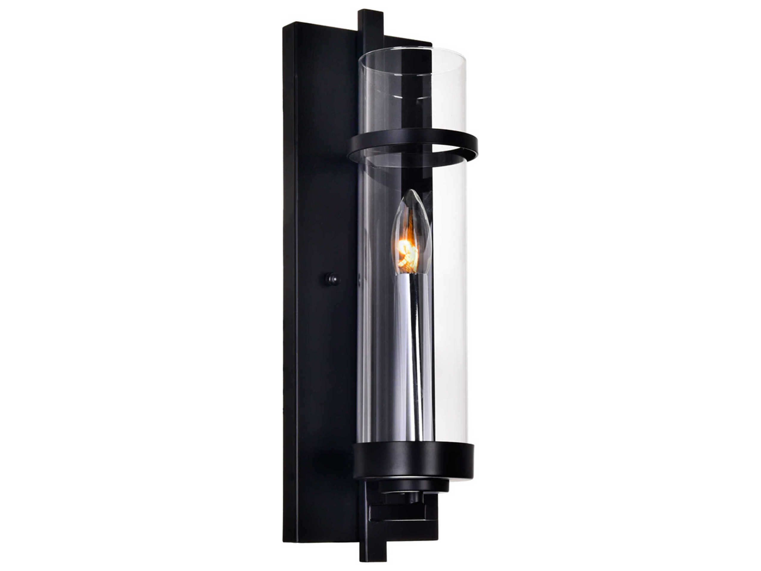 CWI Lighting Sierra 1-Light Black Wall Sconce