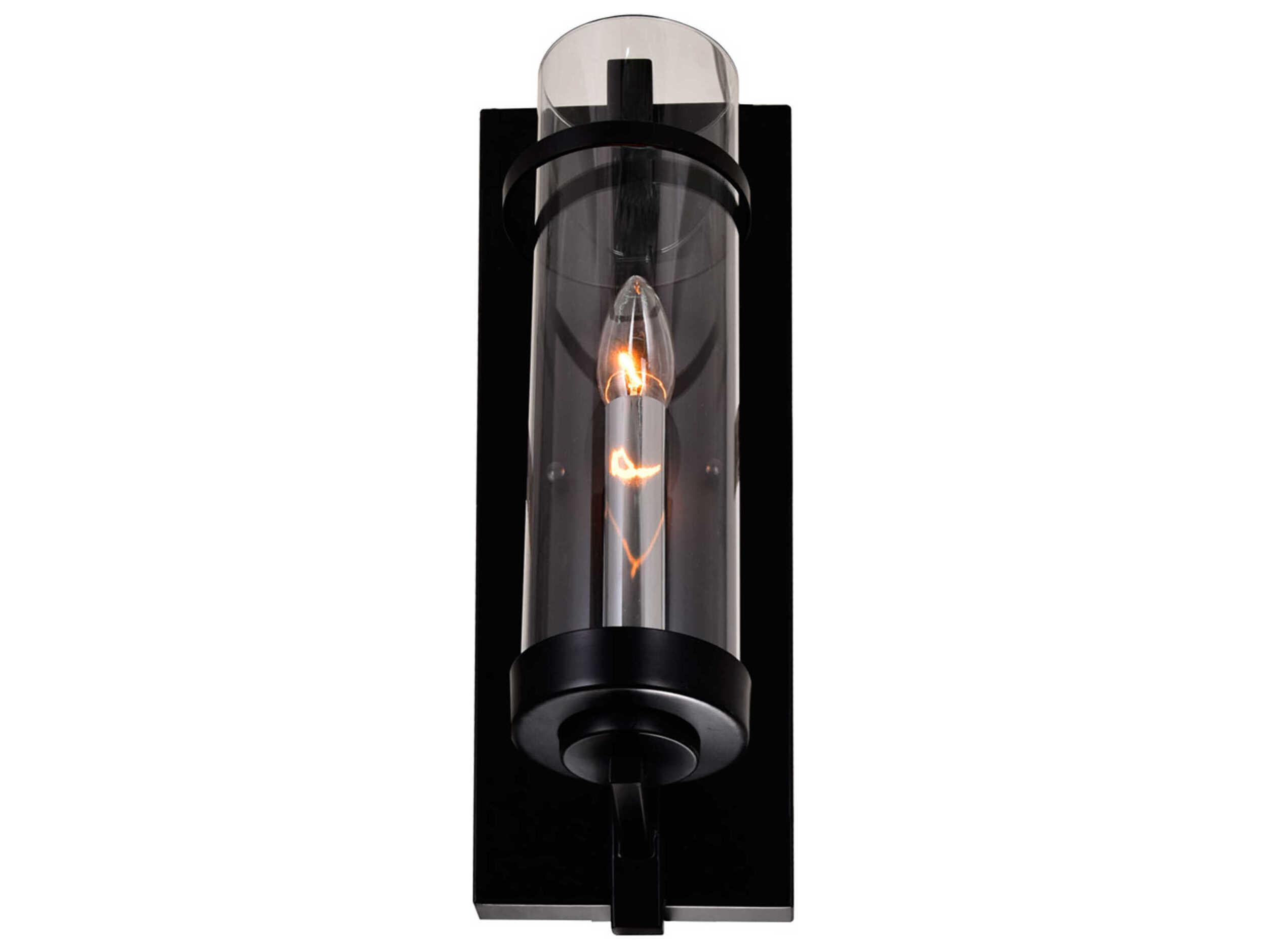 CWI Lighting Sierra 1-Light Black Wall Sconce