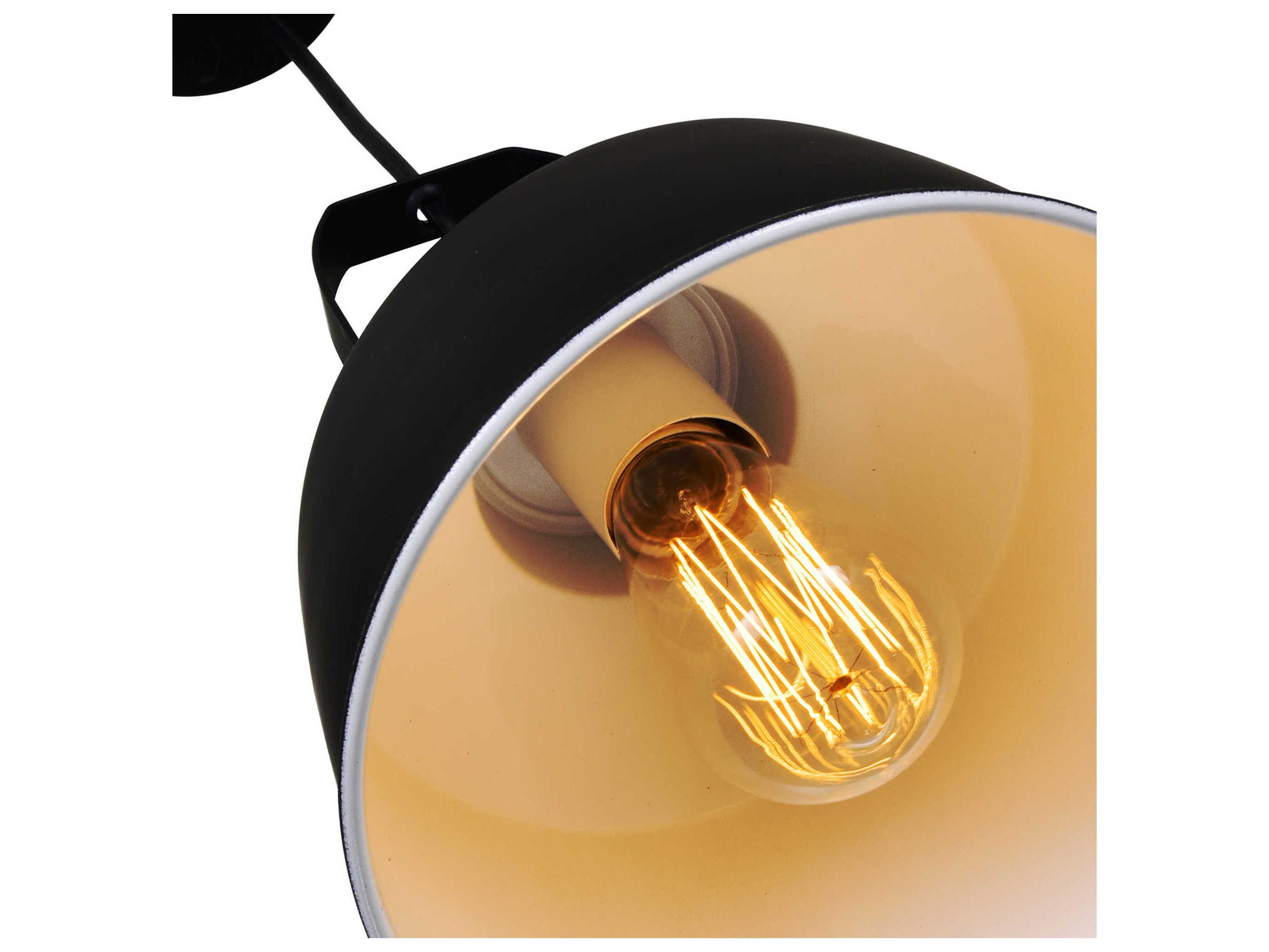 CWI Lighting Elisa 1-Light Black Bell Mini Pendant