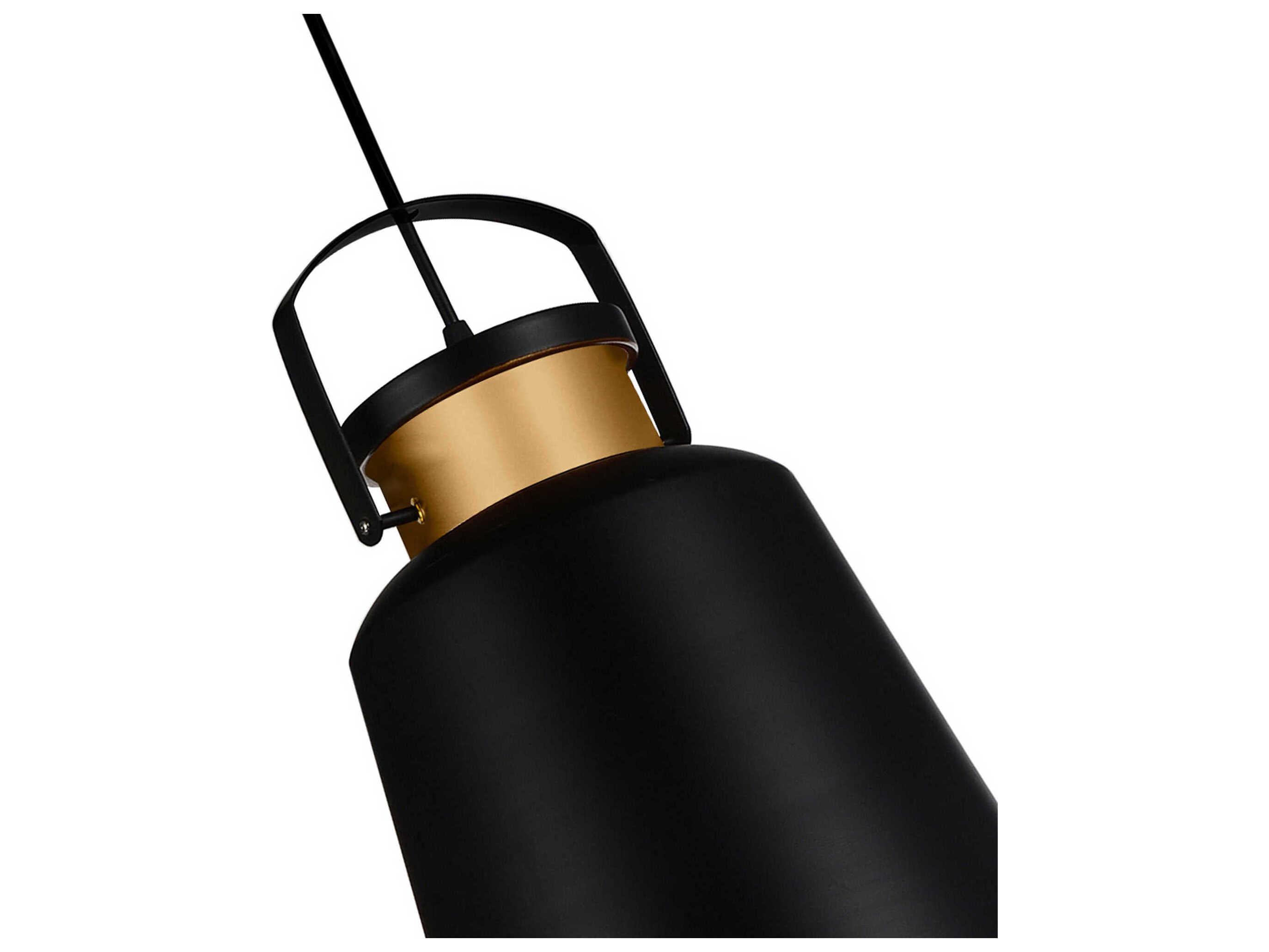 CWI Lighting Elisa 1-Light Black Bell Mini Pendant