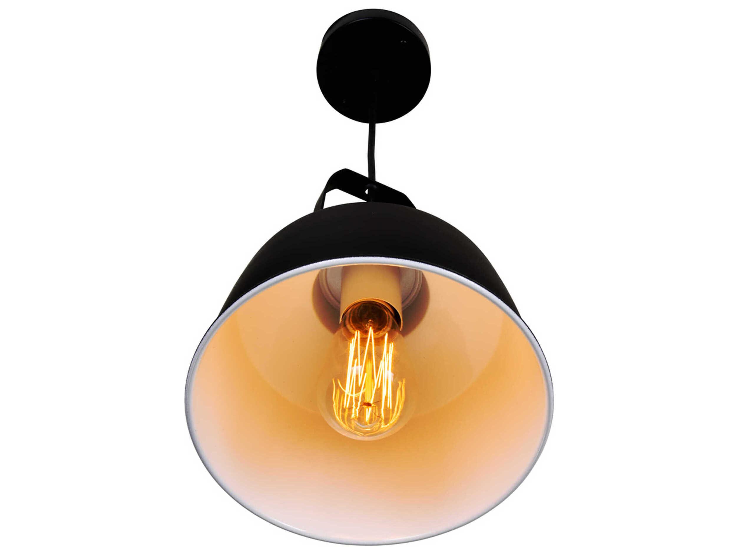 CWI Lighting Elisa 1-Light Black Bell Mini Pendant