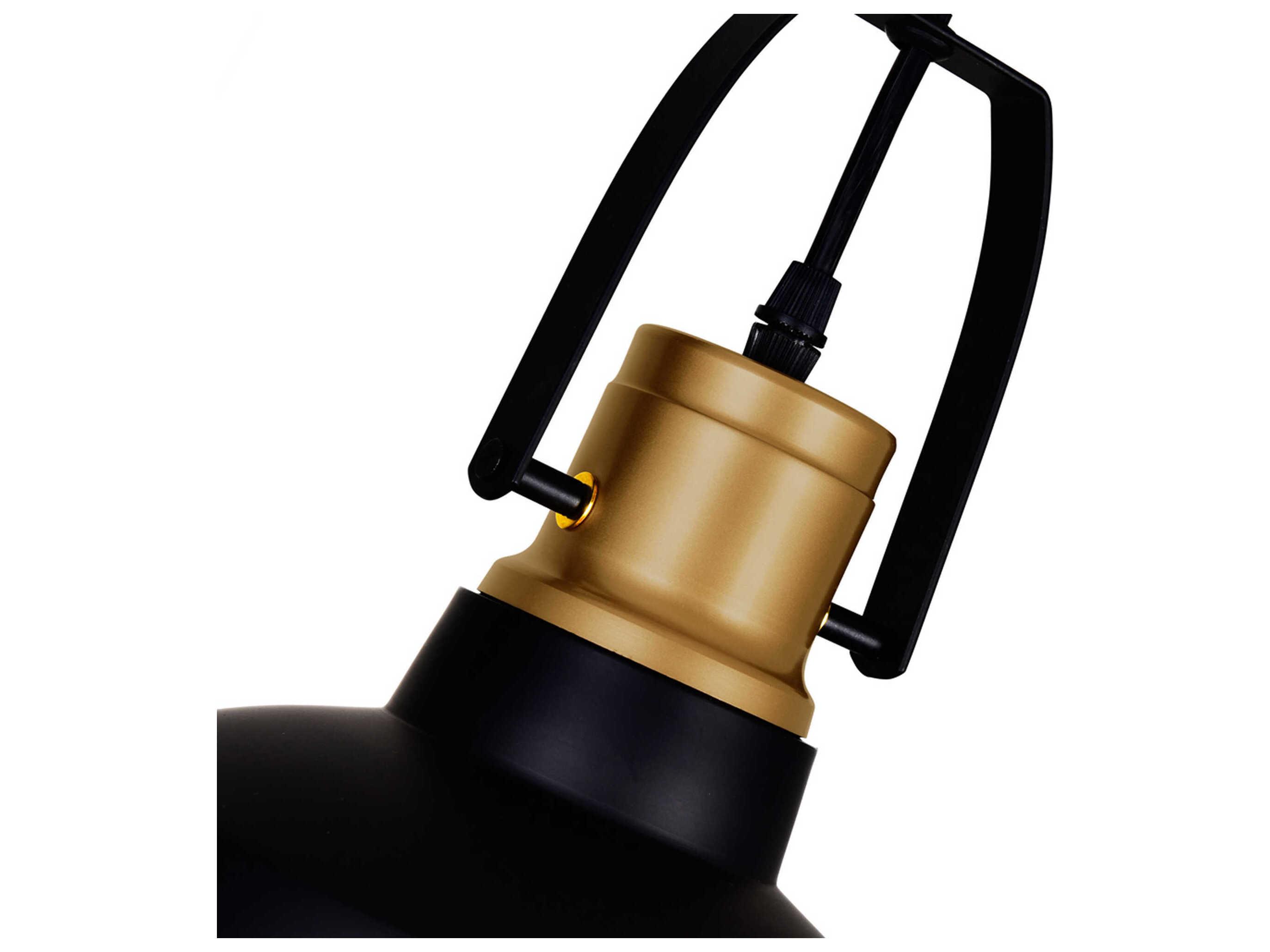 CWI Lighting Elisa 1-Light Black Bell Mini Pendant