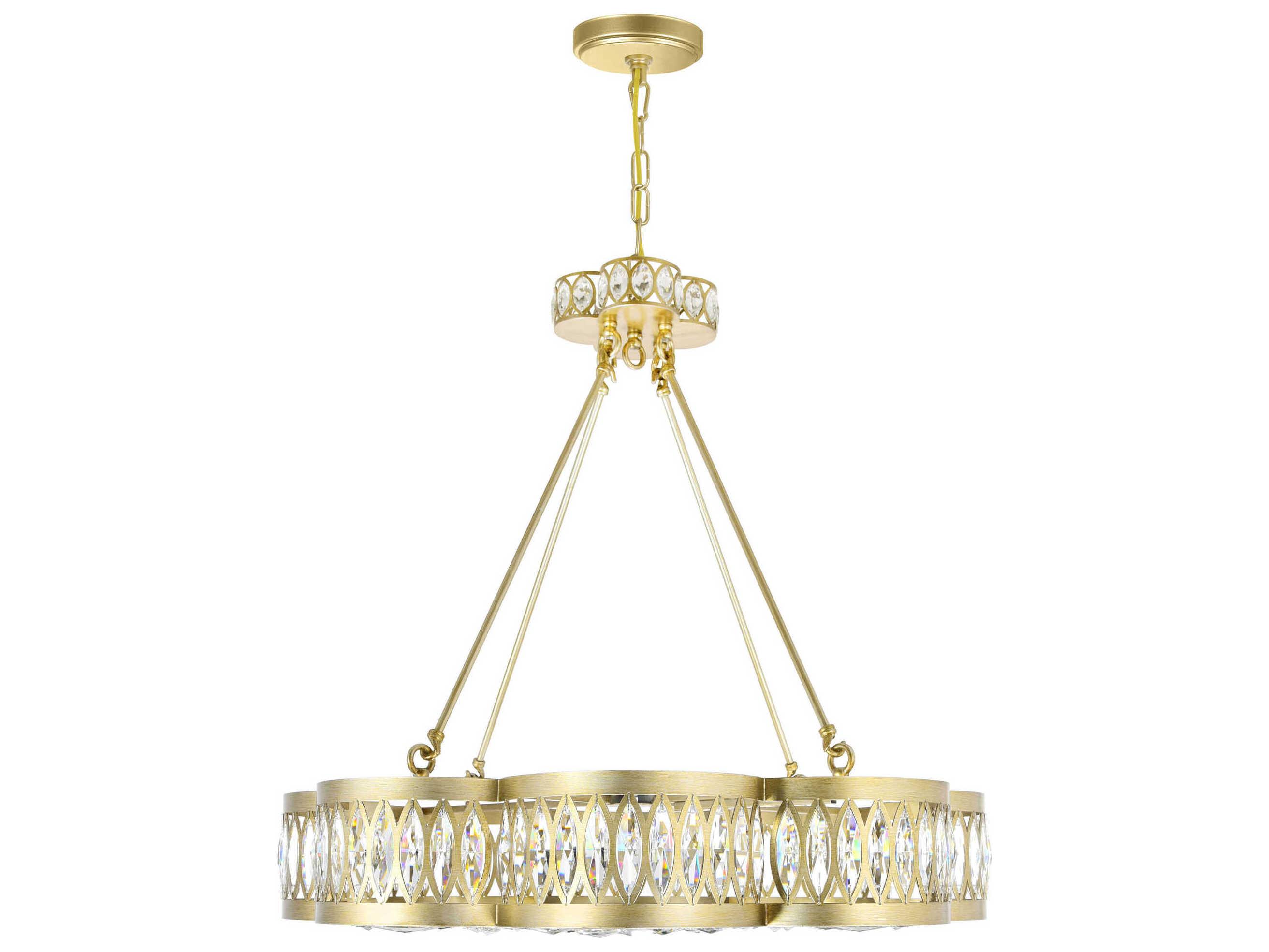 CWI Lighting Nova 8-Light Champagne Gold Traditional Pendant