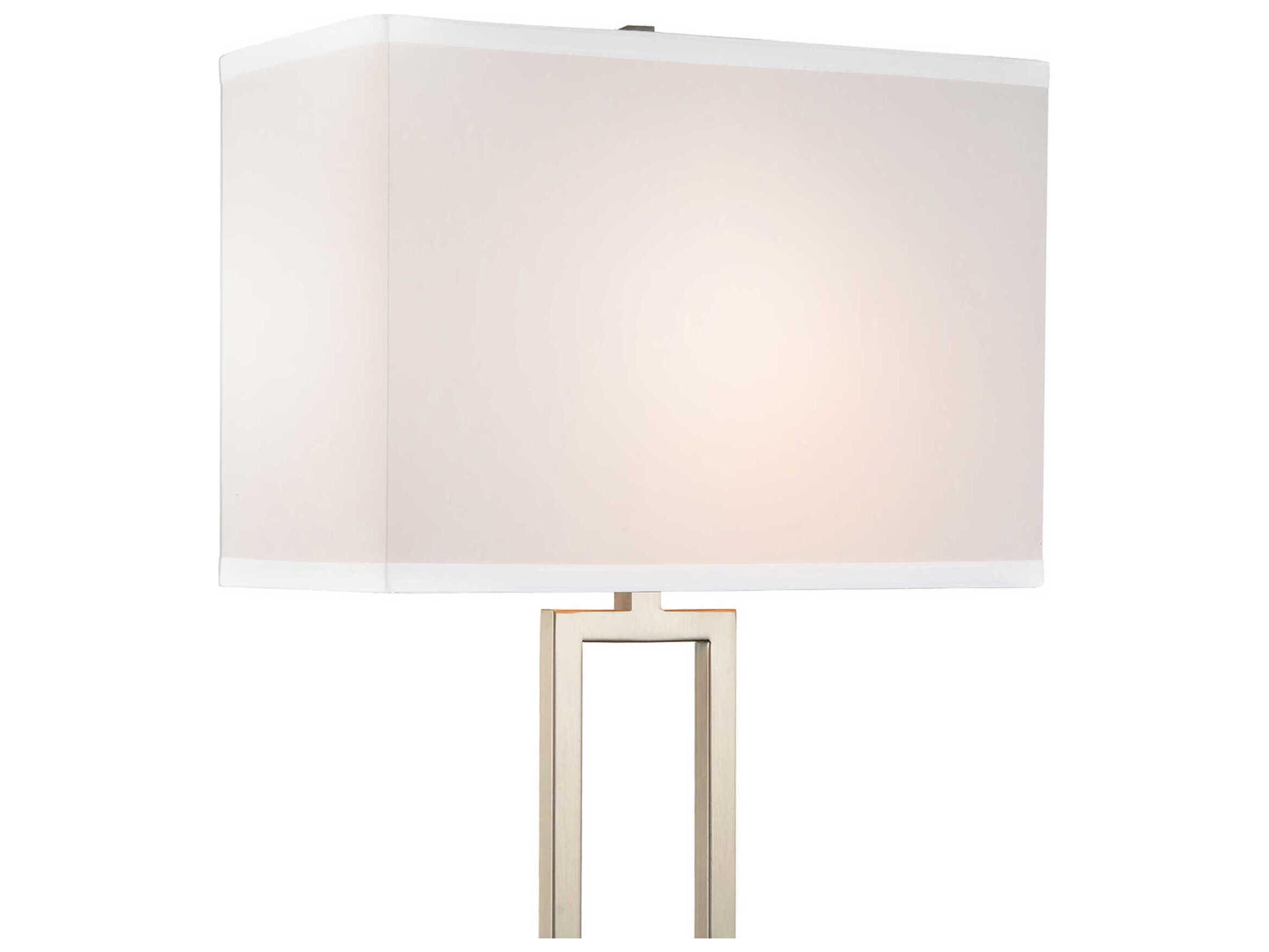 CWI Lighting Torren Satin Nickel White Plastic Buffet Lamp