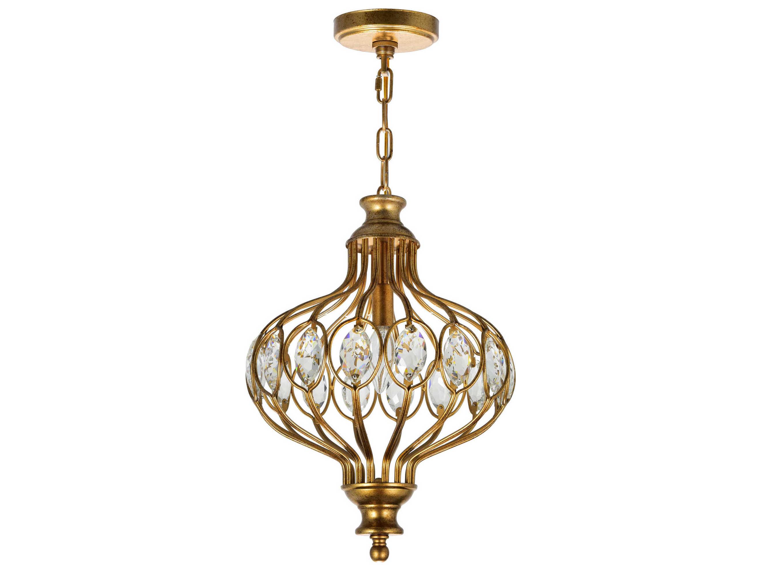 CWI Lighting Altair 1-Light Antique Bronze Traditional Mini Pendant