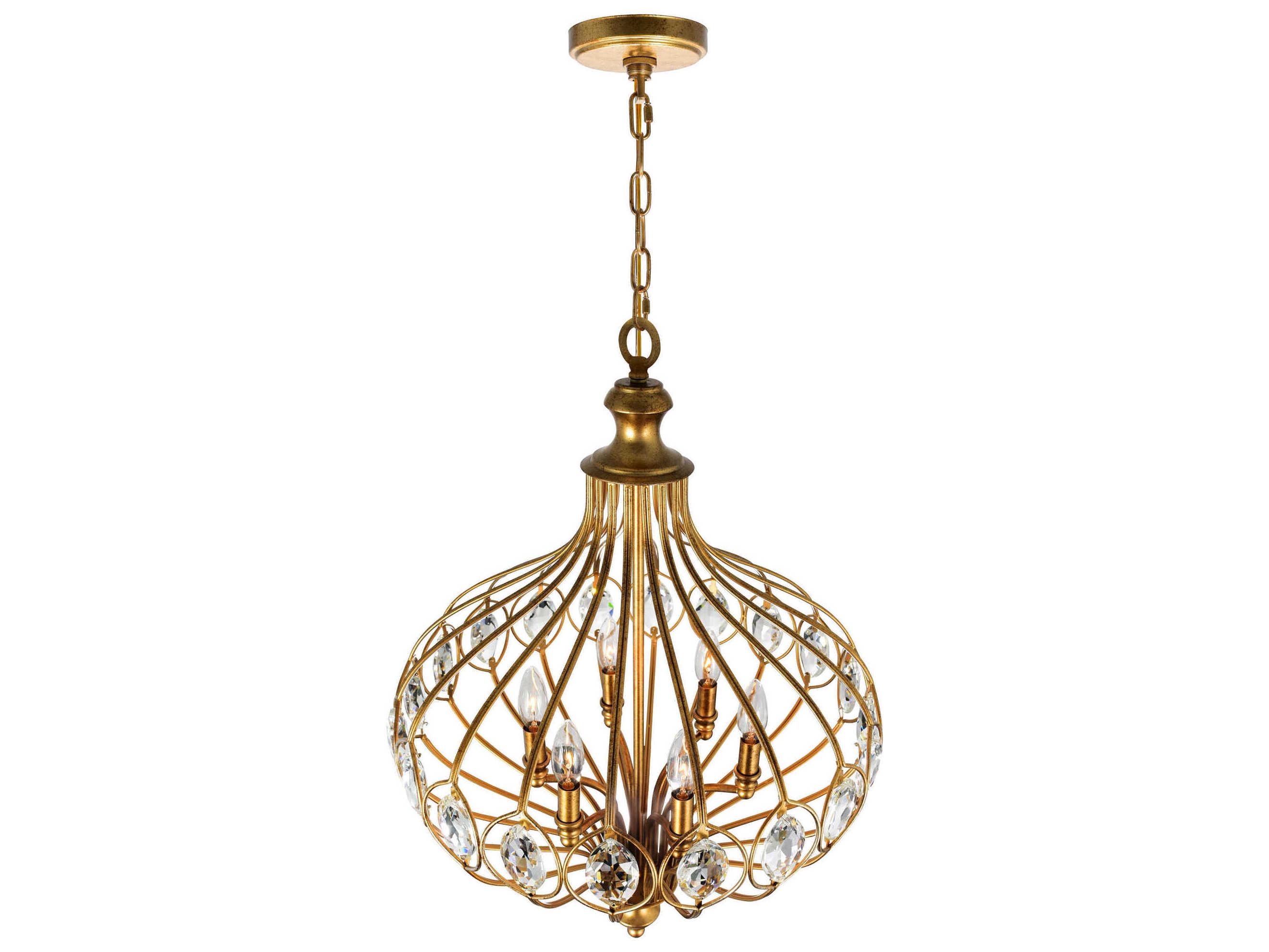 CWI Lighting Altair 6-Light Antique Bronze Traditional Pendant