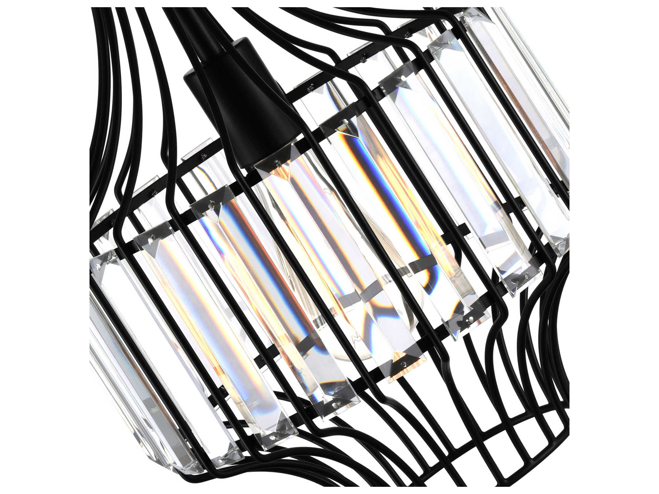 CWI Lighting Alethia 1-Light Black Mini Pendant