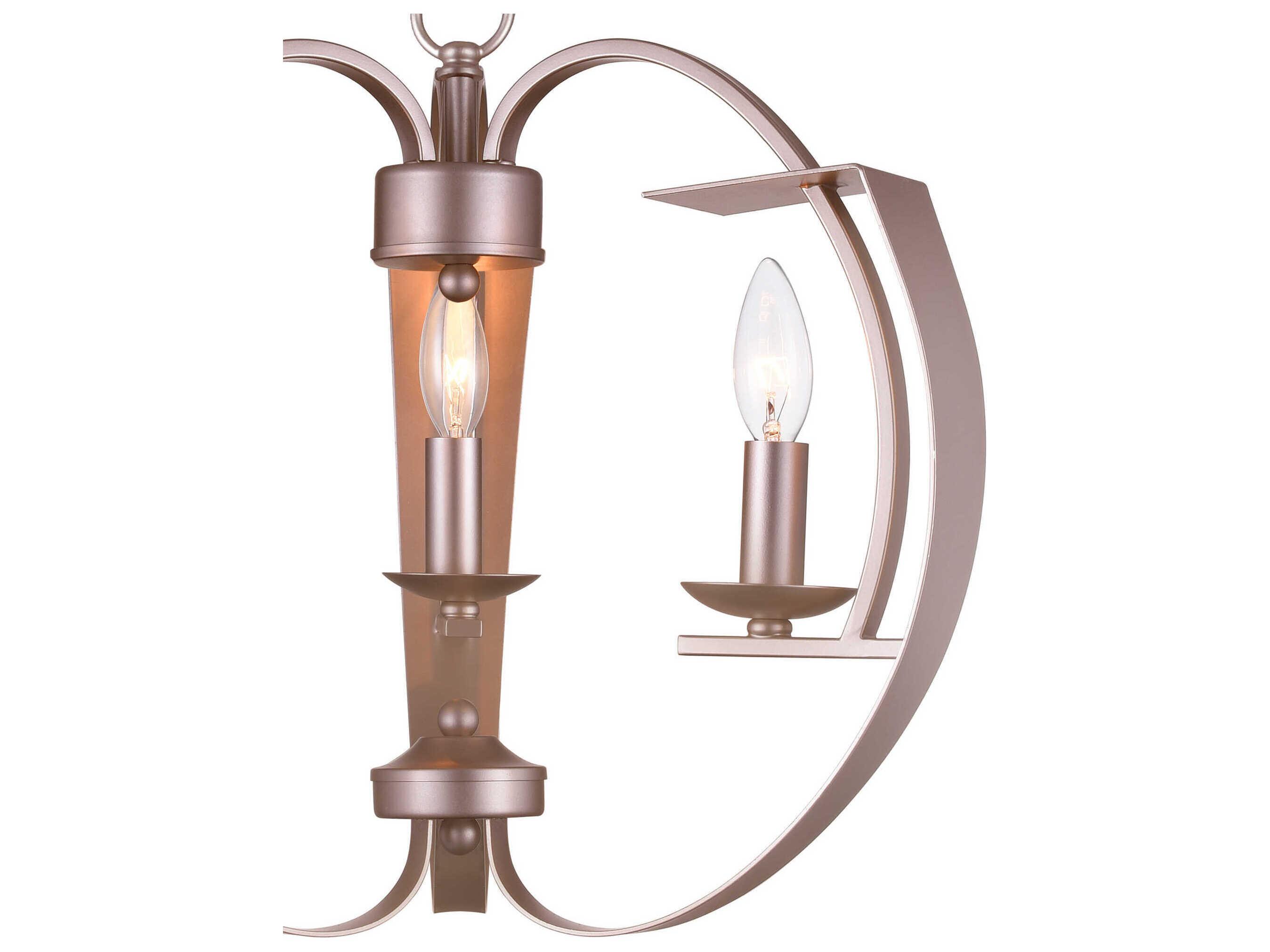 CWI Lighting Verbena 3-Light Pewter Chandelier