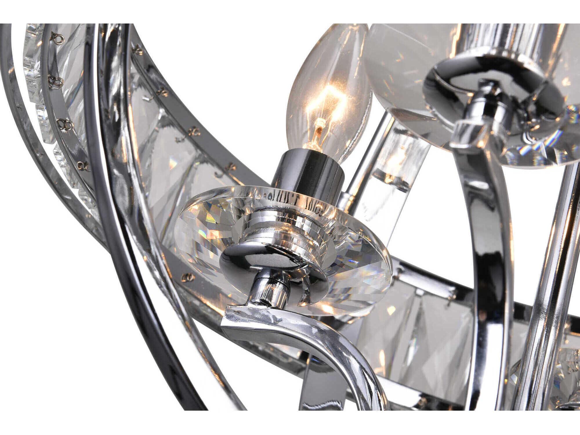CWI Lighting Arkansas 4-Light Chrome Traditional Globe Chandelier
