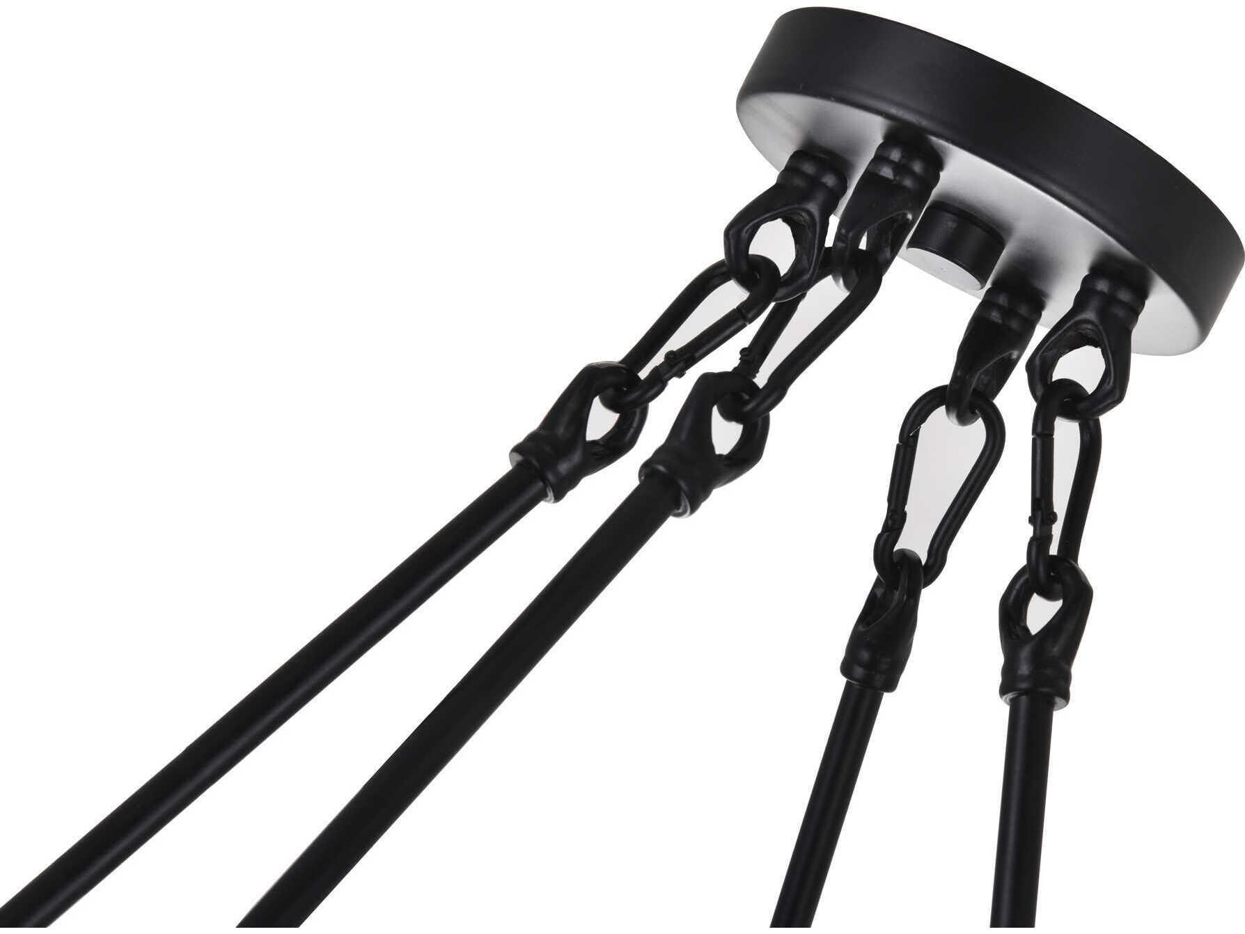 CWI Lighting Arkansas 4-Light Black Traditional Globe Chandelier