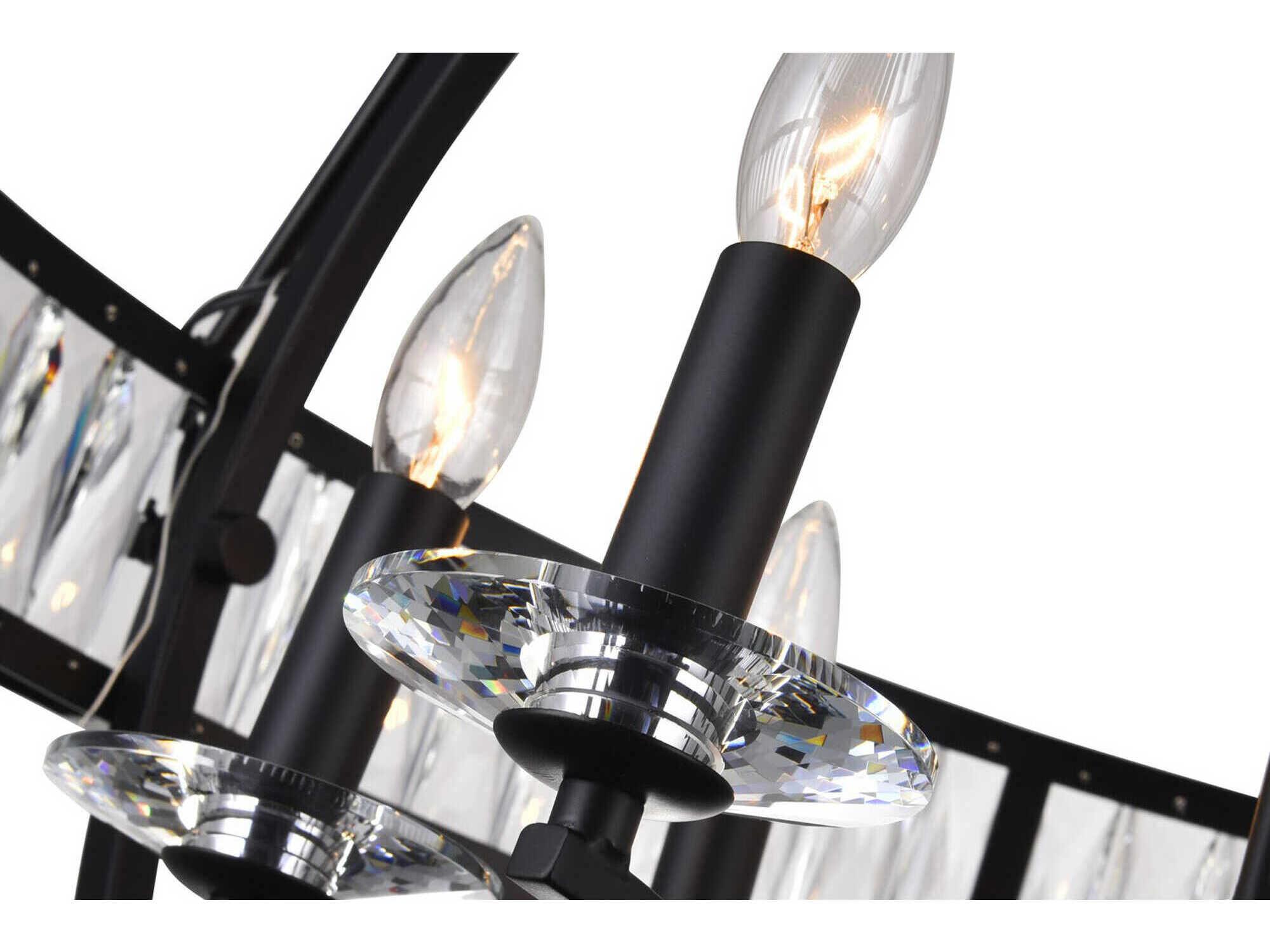 CWI Lighting Arkansas 6-Light Black Traditional Globe Chandelier