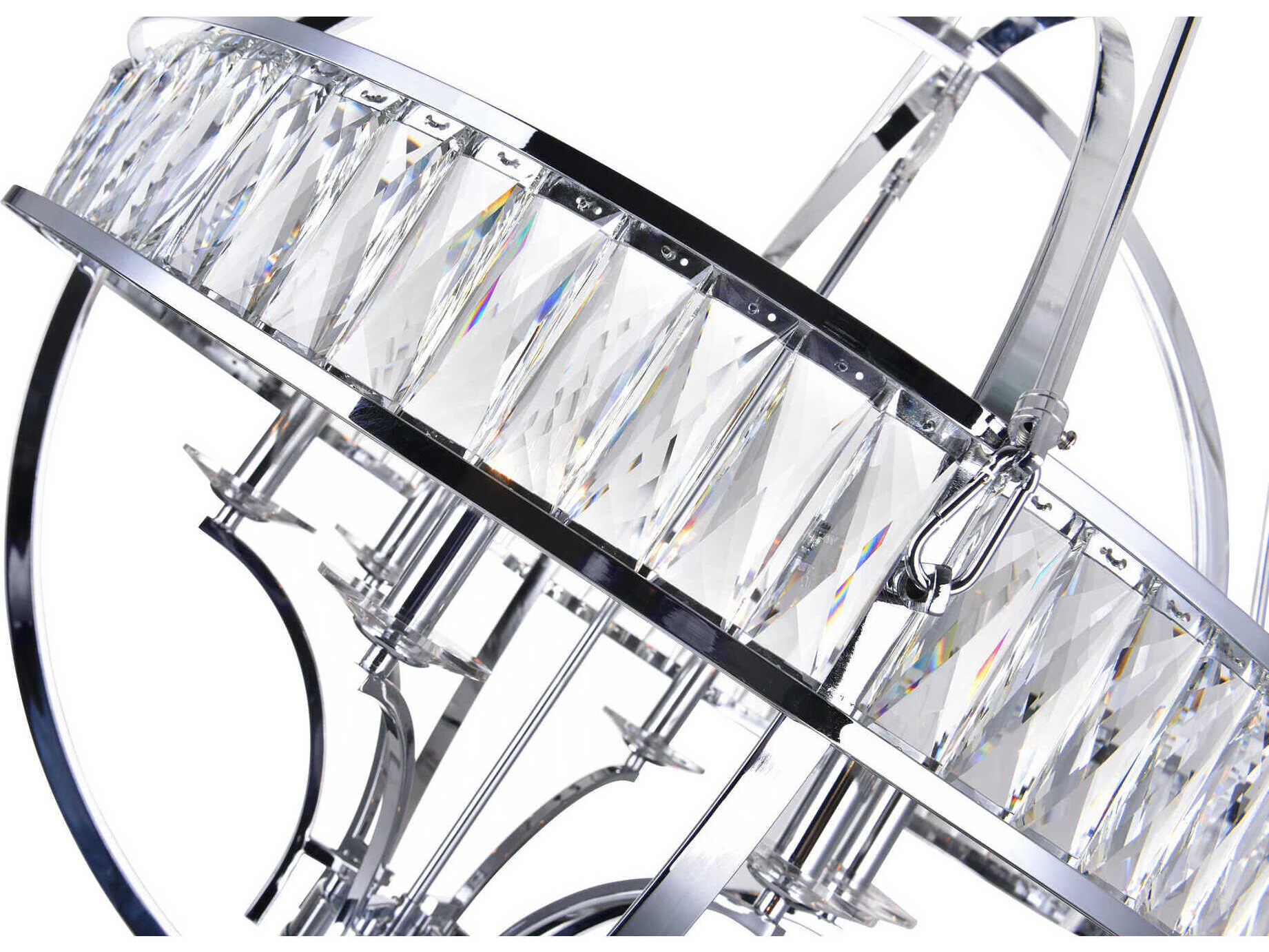 CWI Lighting Arkansas 6-Light Chrome Traditional Globe Chandelier