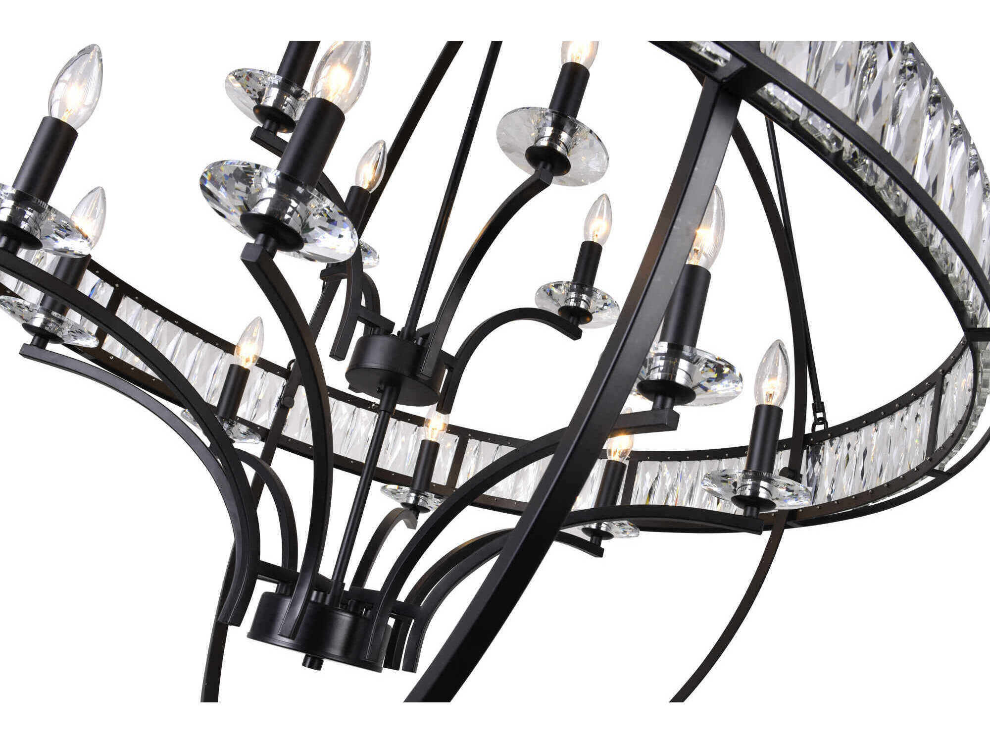 CWI Lighting Arkansas 12-Light Black Traditional Globe Chandelier