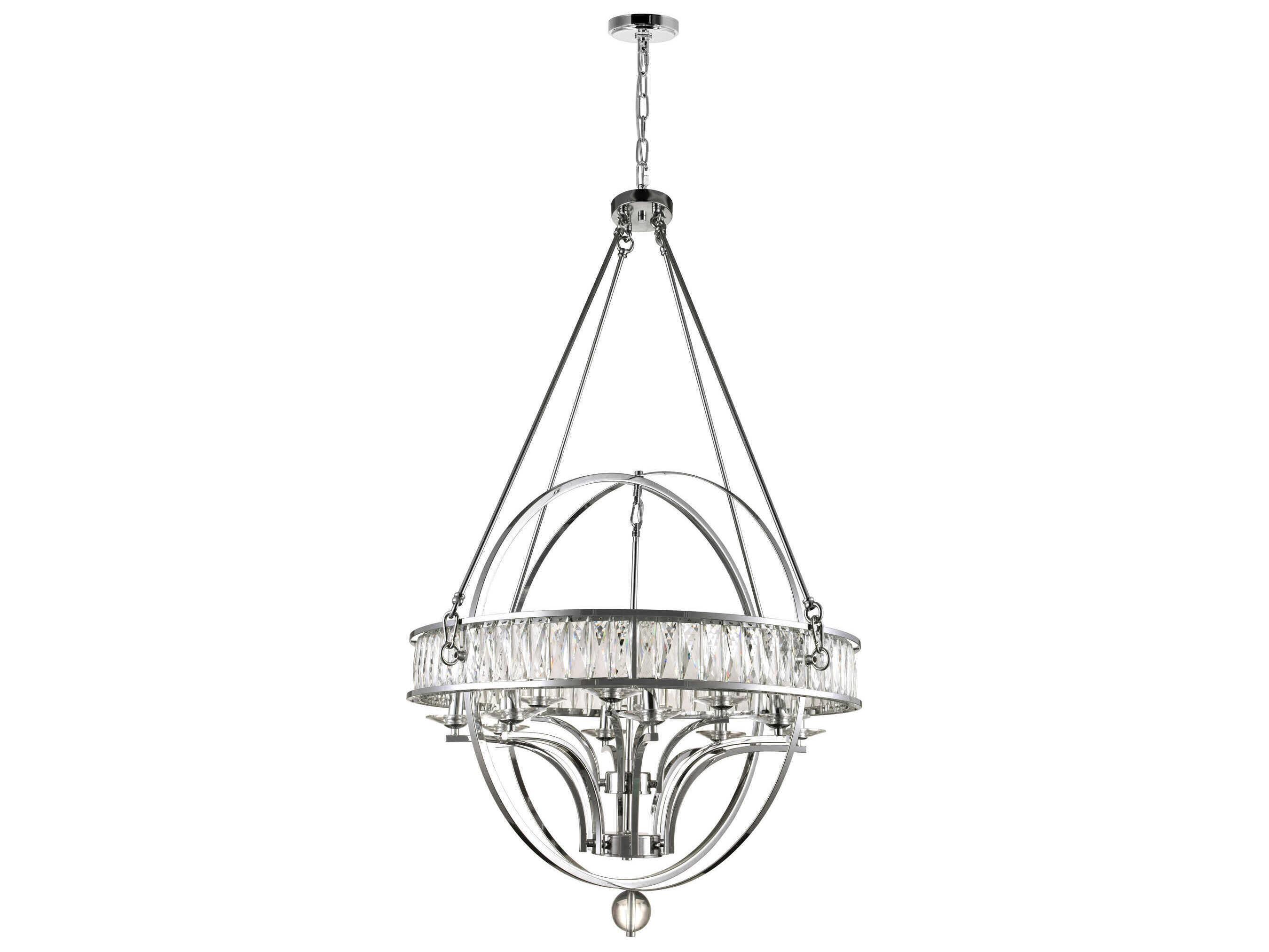 CWI Lighting Arkansas 12-Light Chrome Traditional Globe Chandelier