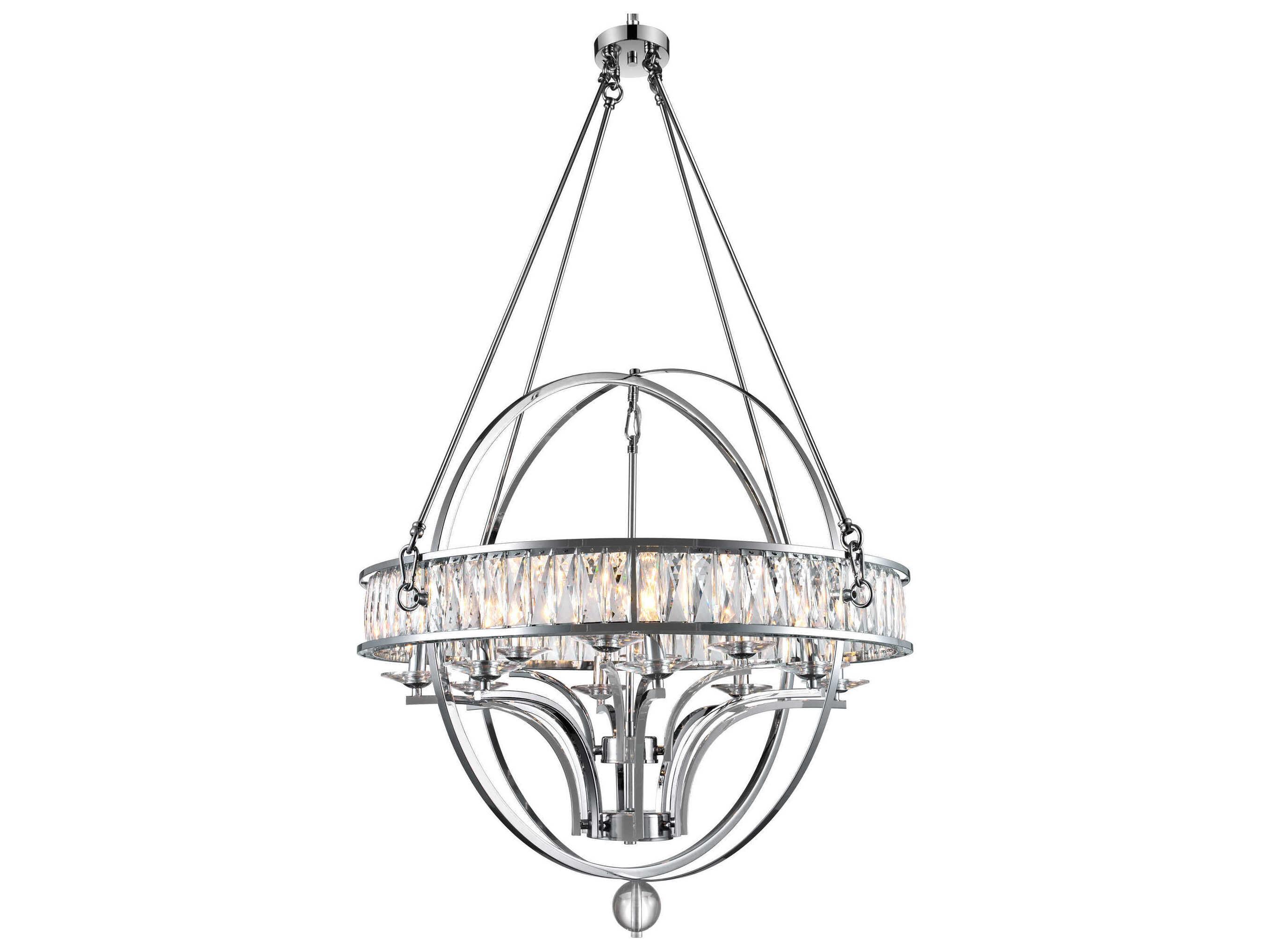 CWI Lighting Arkansas 12-Light Chrome Traditional Globe Chandelier